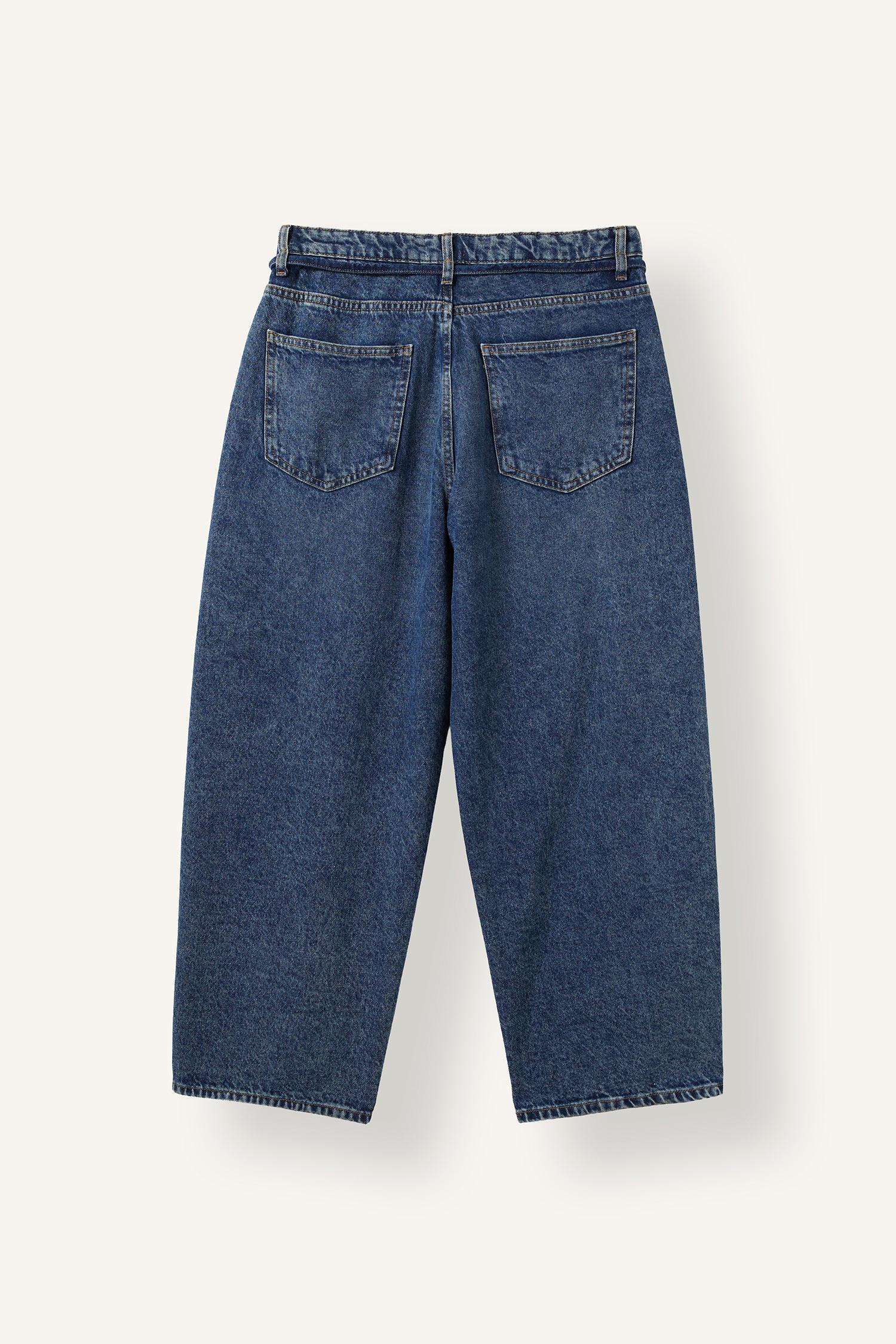 DeFacto %100 Pamuk Barrel Fit Bilek Boyu Jean Pantolon görsel 4