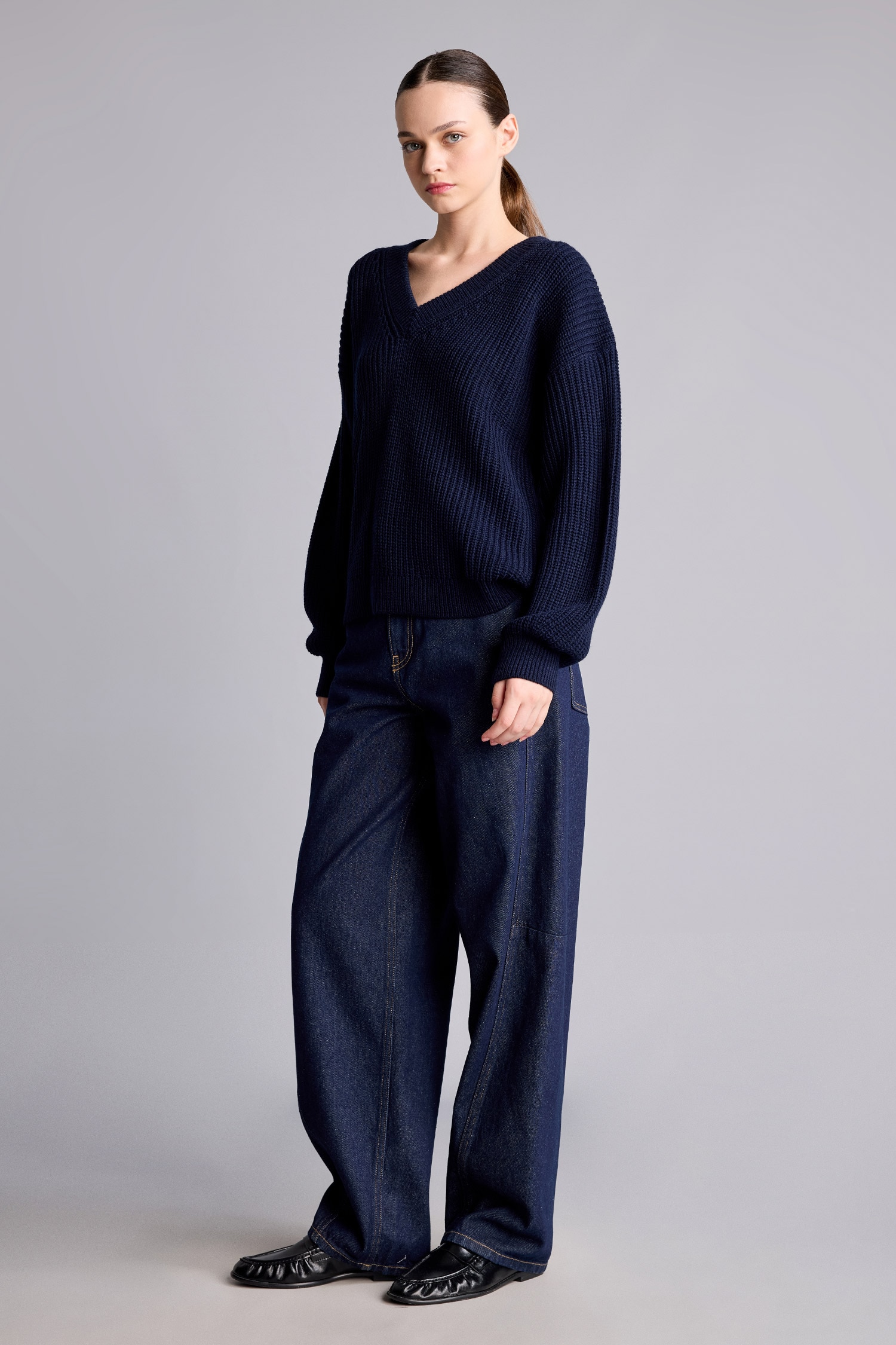 DeFacto Yüksek Bel Barrel Fit Jean Pantolon görsel 2