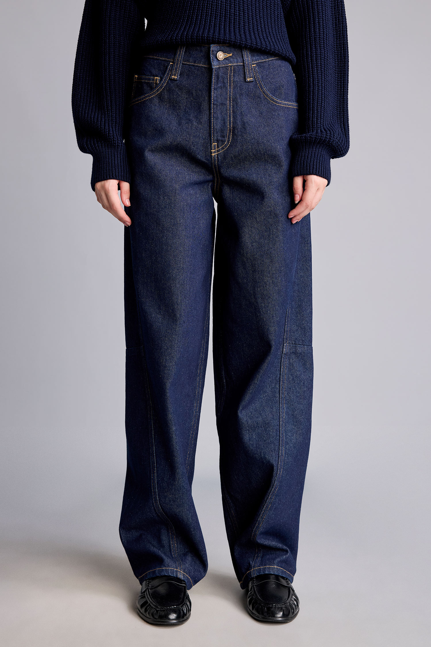DeFacto Yüksek Bel Barrel Fit Jean Pantolon görsel 4