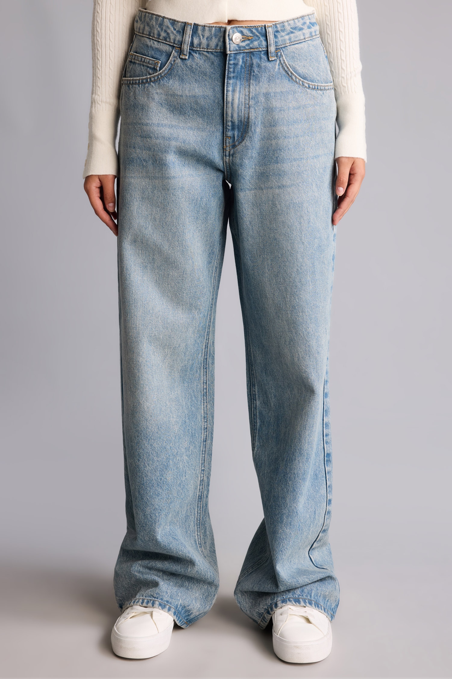 DeFacto Yüksek Bel Wide Leg Jean Pantolon görsel 3