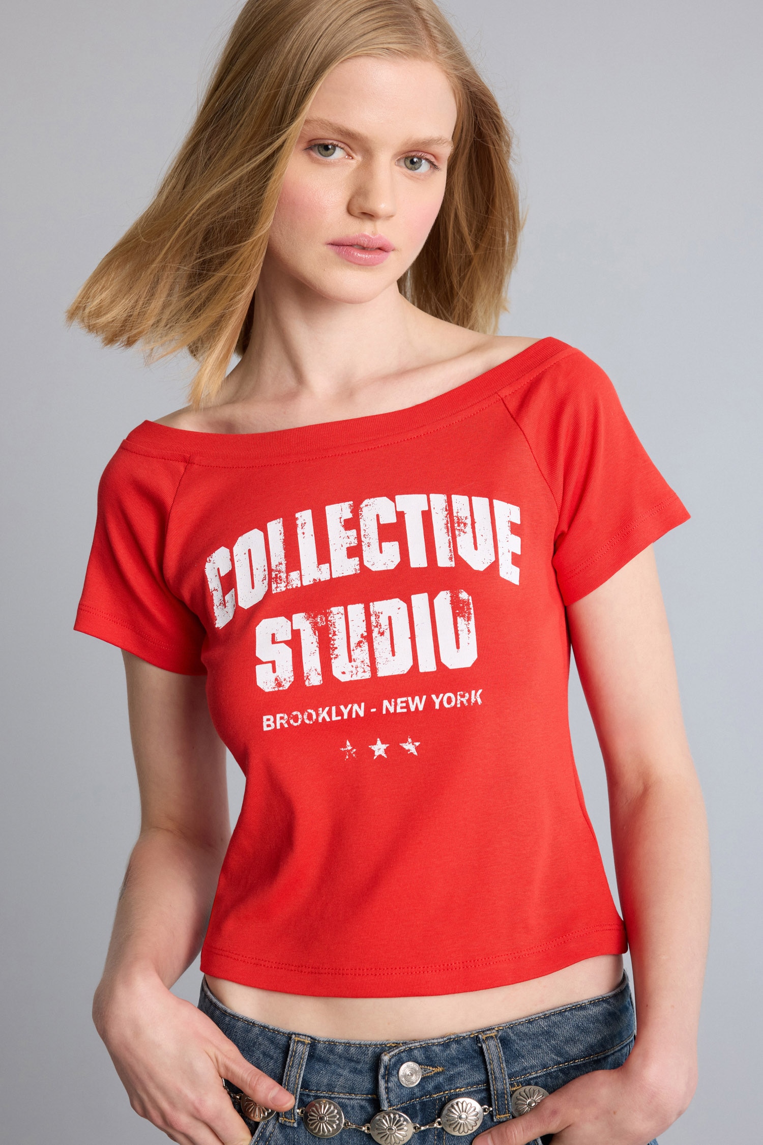 DeFacto %100 Pamuk Fitted Ribana Baskılı Tişört