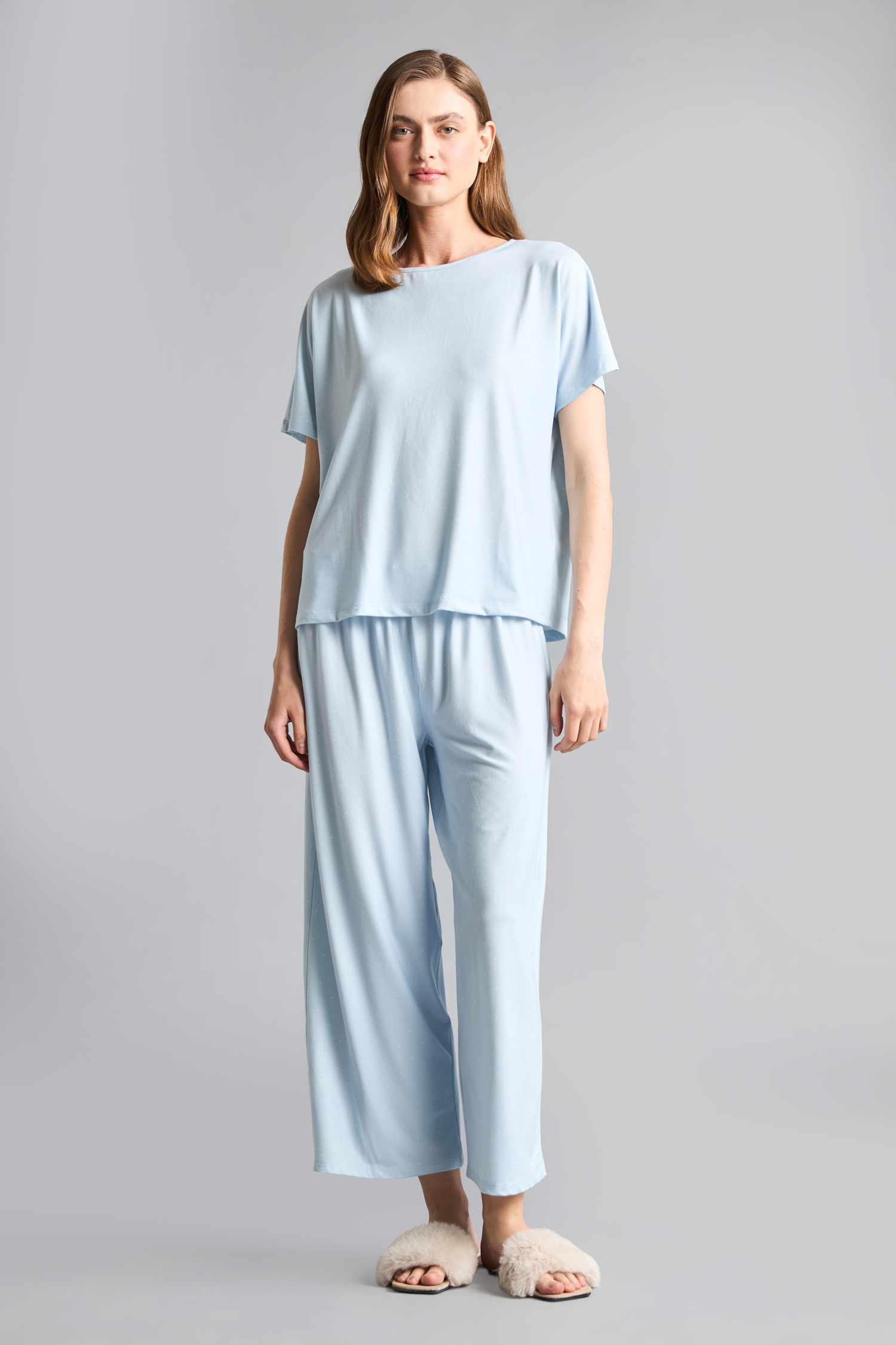 DeFacto Ultra Yumuşak Regular Fıt 2'li Softshell Pijama Takım görsel 2