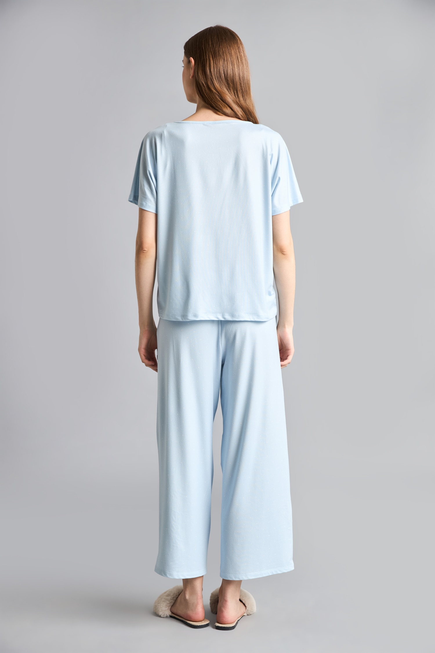 DeFacto Ultra Yumuşak Regular Fıt 2'li Softshell Pijama Takım görsel 7