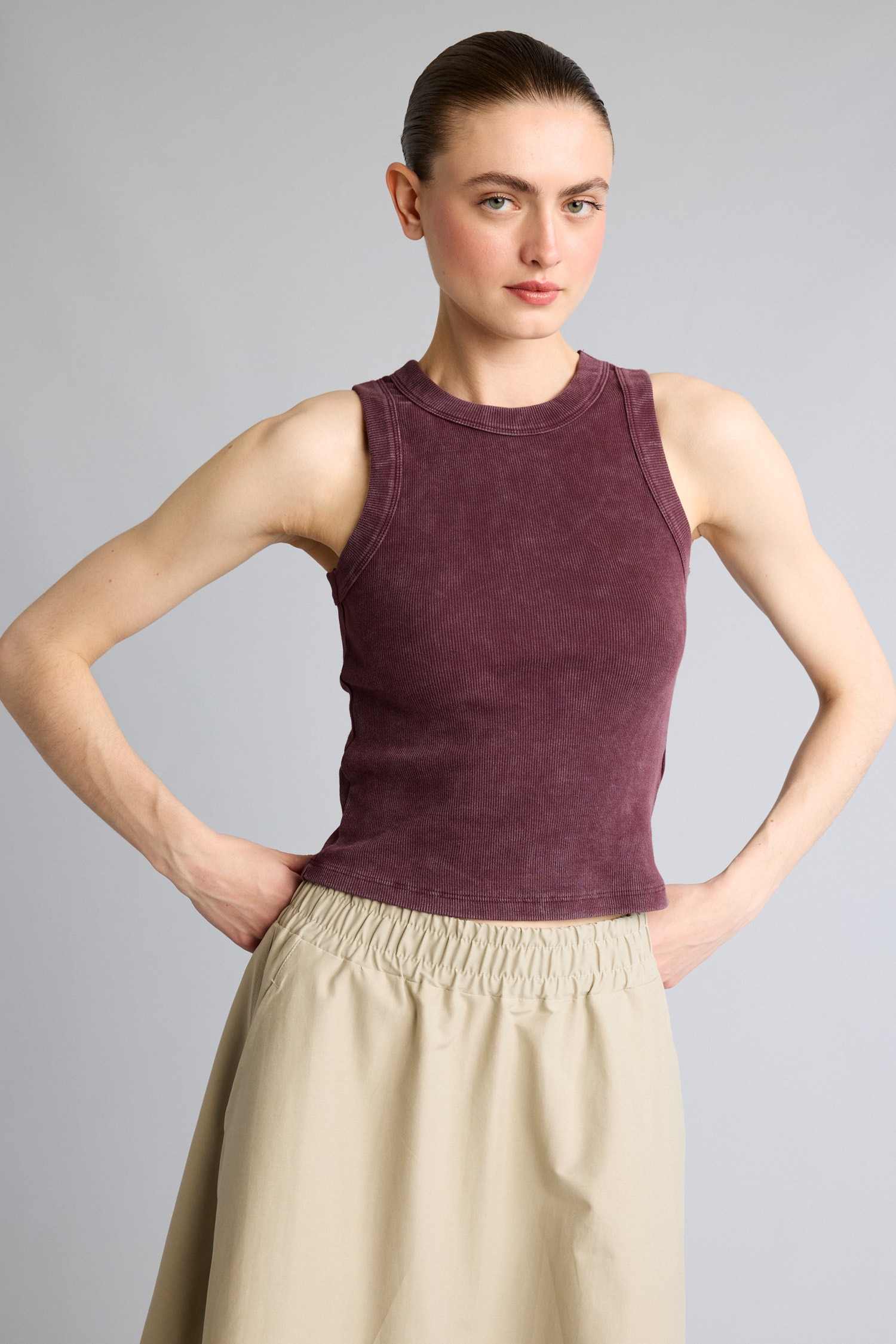 DeFacto Pamuklu Slim Fit Ribana Atlet görsel 3
