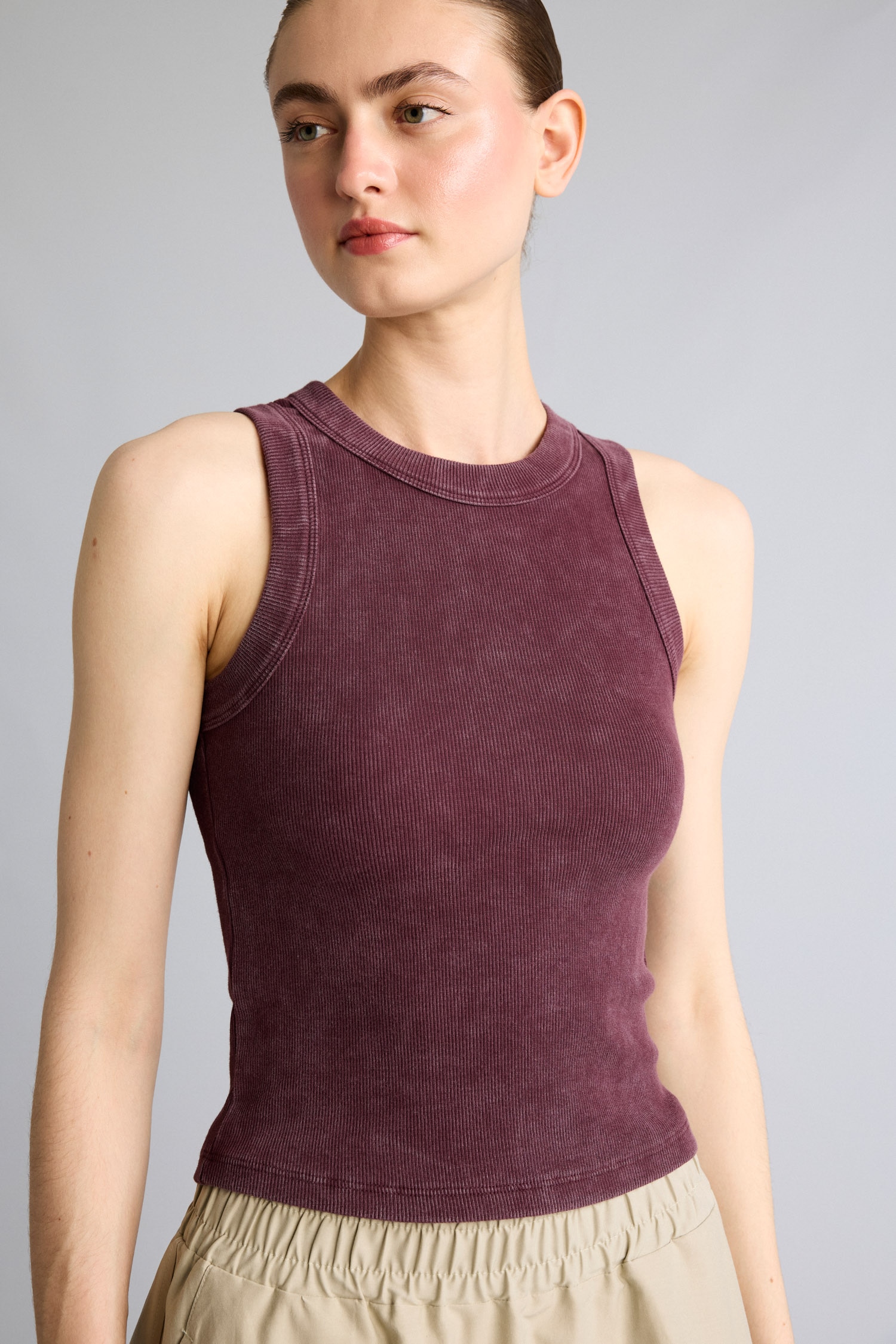 DeFacto Pamuklu Slim Fit Ribana Atlet görsel 4