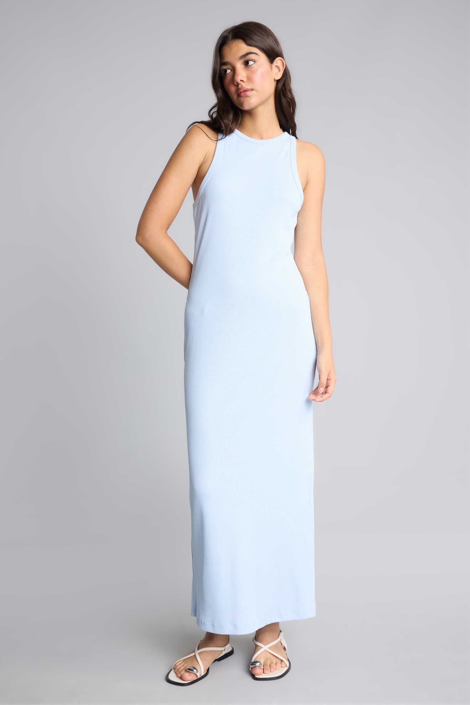 DeFacto Bodycon Kolsuz Ribana Maxi Elbise görsel 2