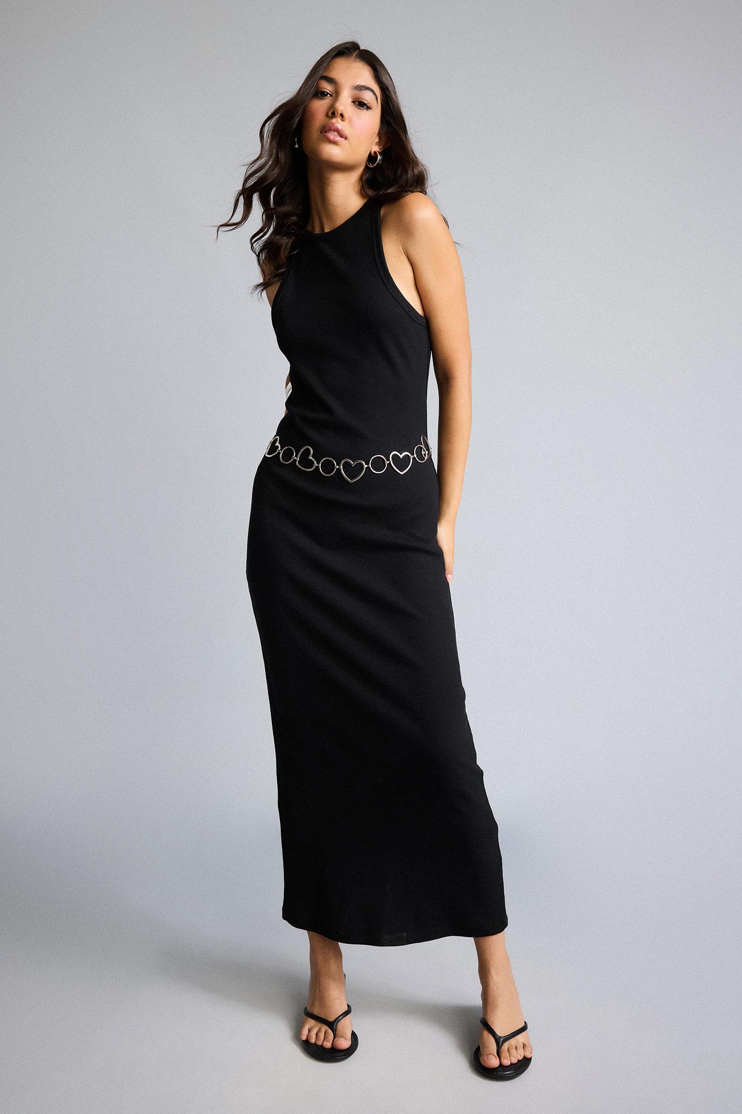 DeFacto Bodycon Kolsuz Ribana Maxi Elbise görsel 3