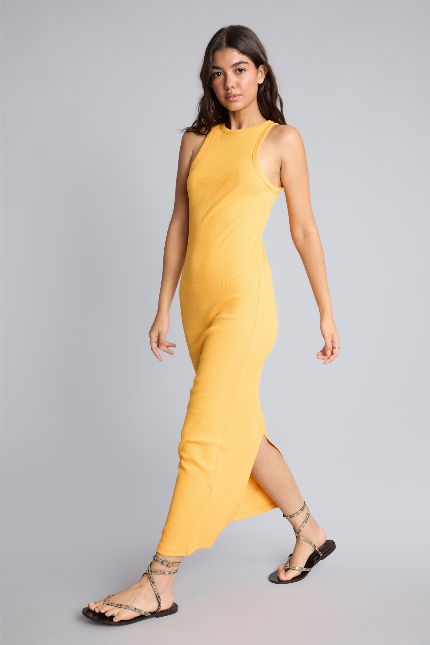 DeFacto Halter Bodycon Kolsuz Ribana Maxi Elbise