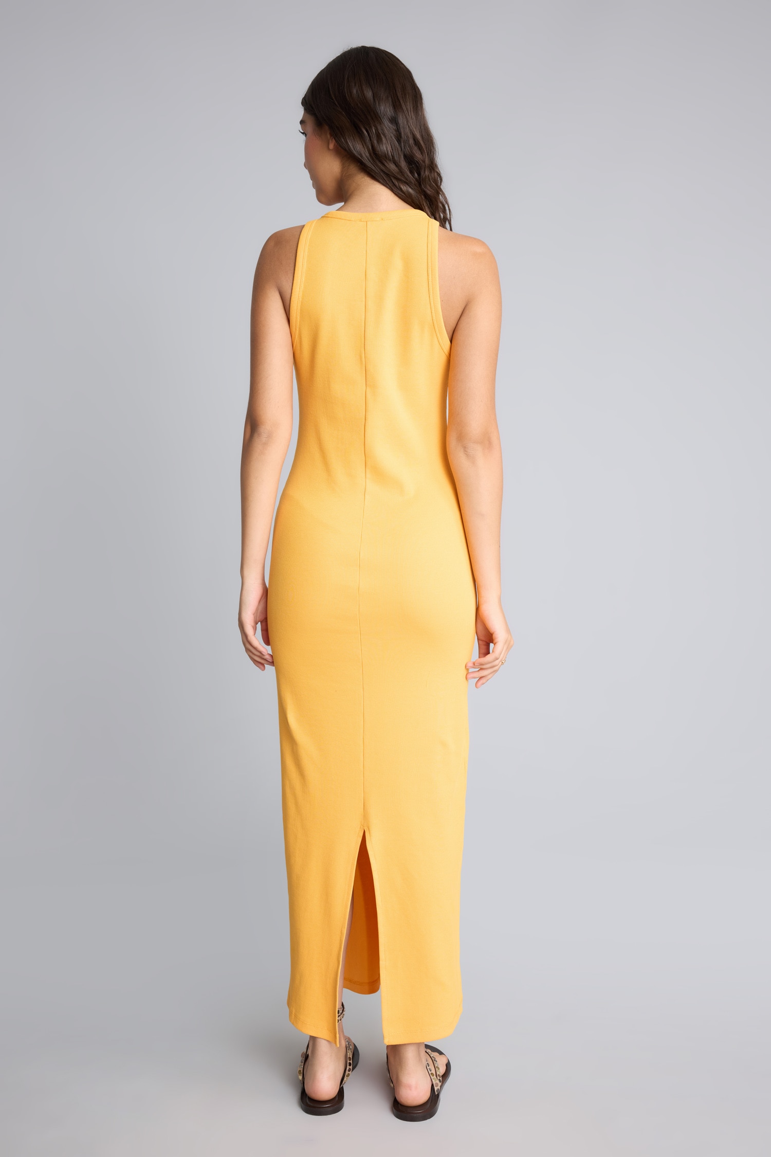 DeFacto Halter Bodycon Kolsuz Ribana Maxi Elbise görsel 5