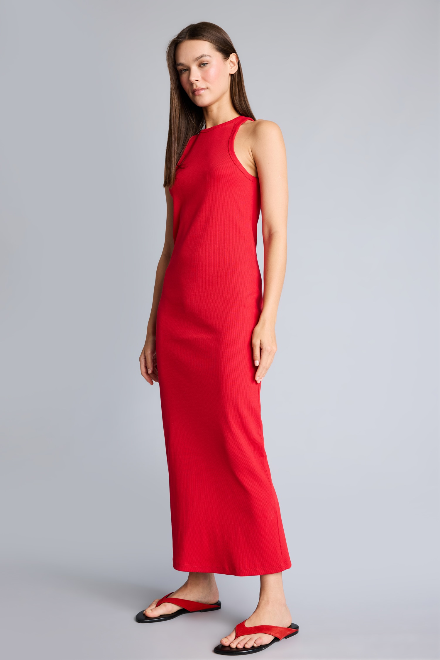 DeFacto Halter Bodycon Kolsuz Ribana Midi Elbise