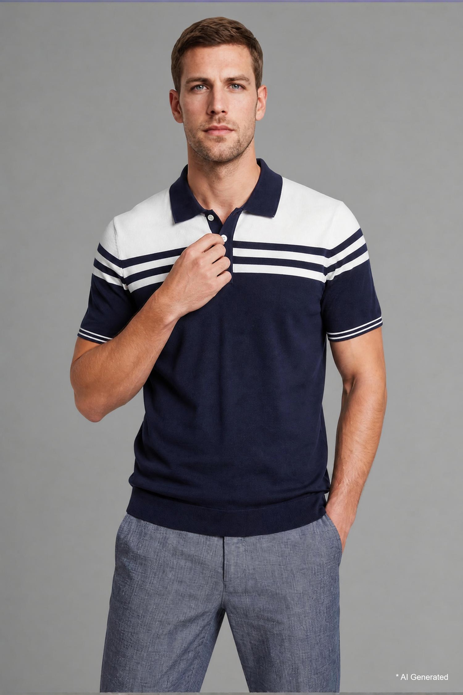 DeFacto Standart Fit Polo Triko Tişört görsel 3