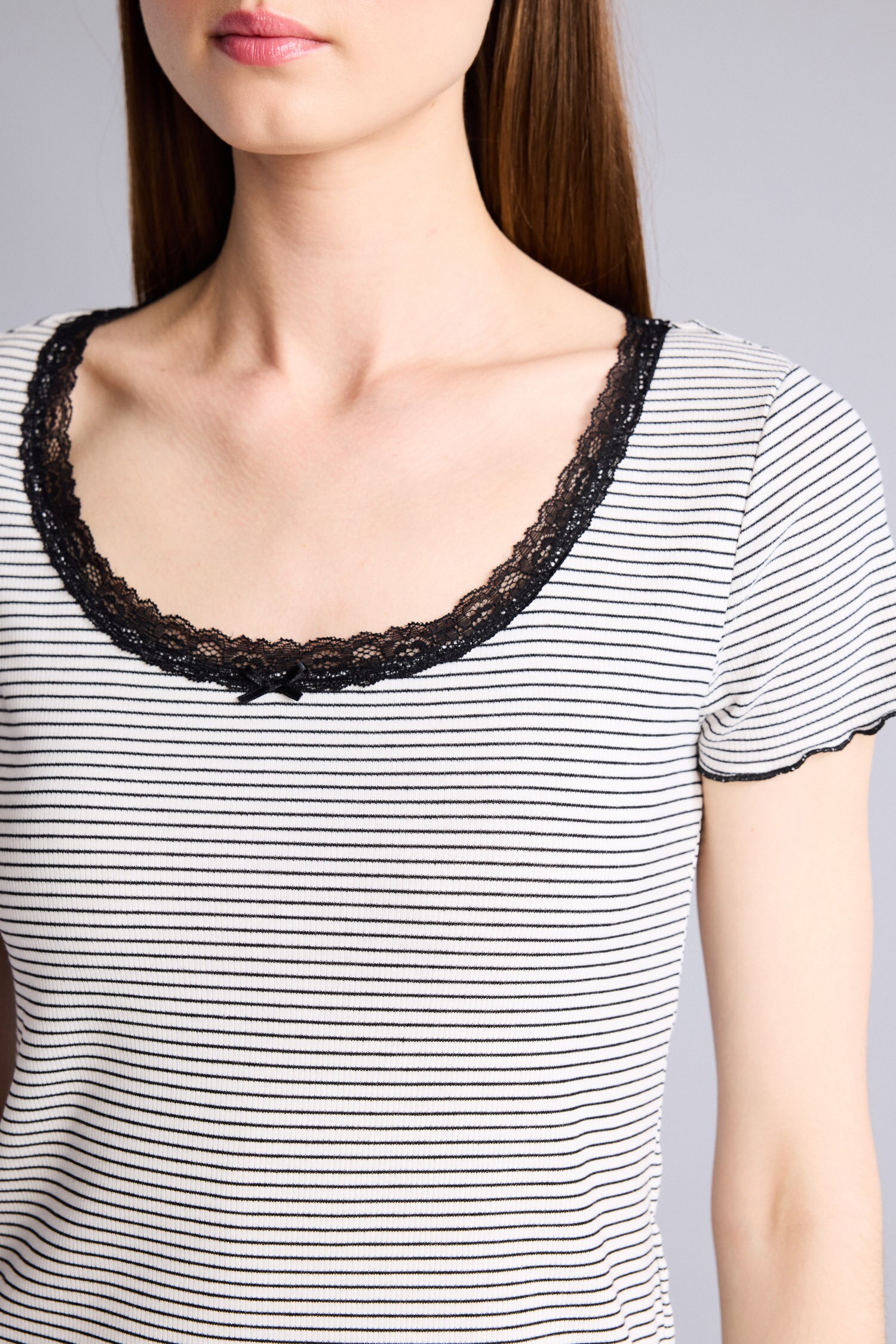 DeFacto Regular Fıt Kısa Kollu Ribana Pijama Takımı görsel 4