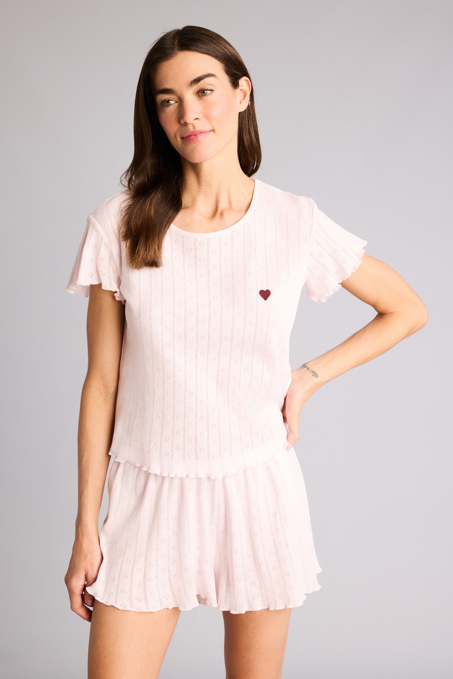 DeFacto %100 Pamuk Şortlu Pijama Takımı görsel 3