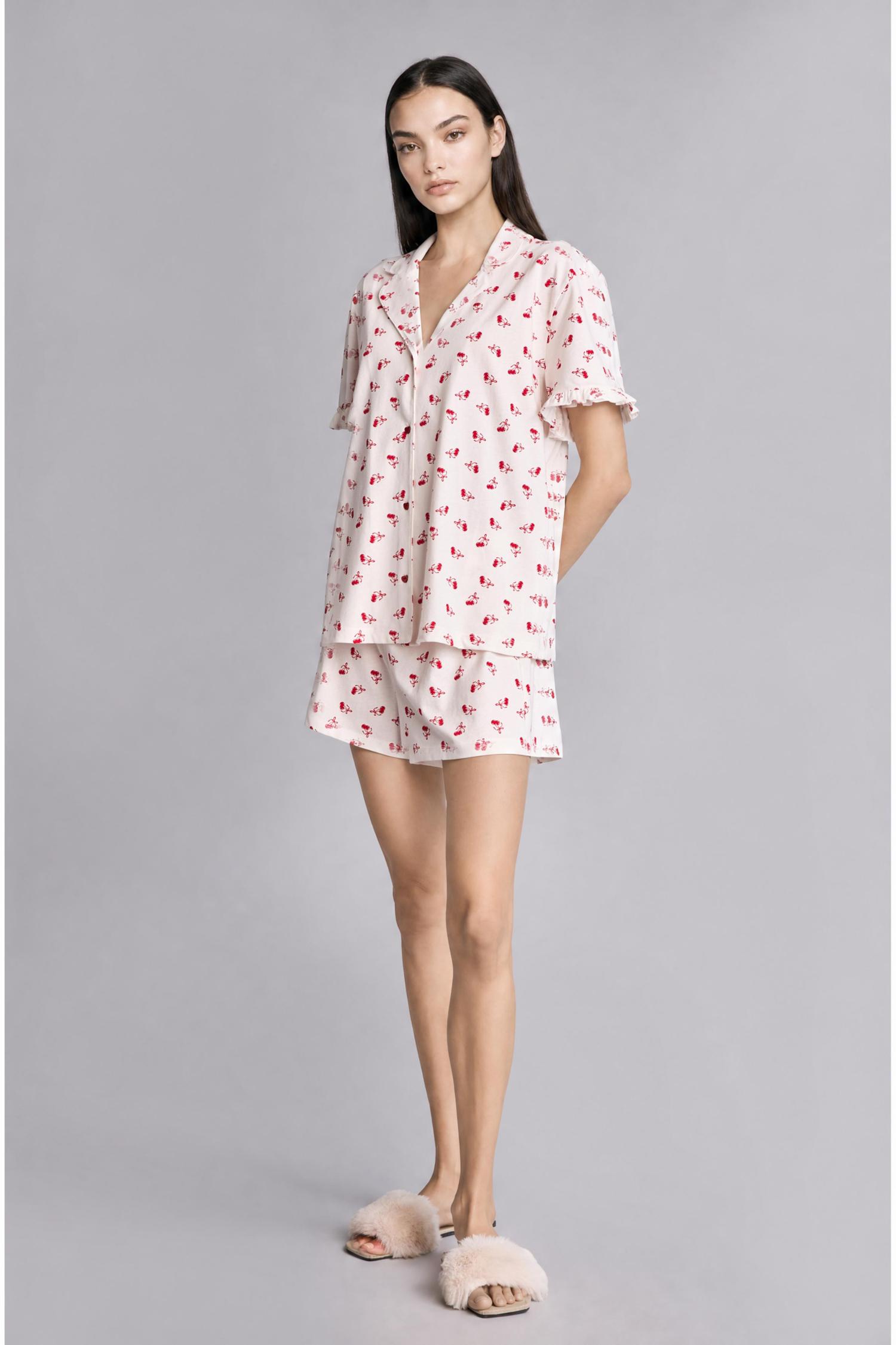 DeFacto Regular Fit Desenli Pijama Takımı görsel 4