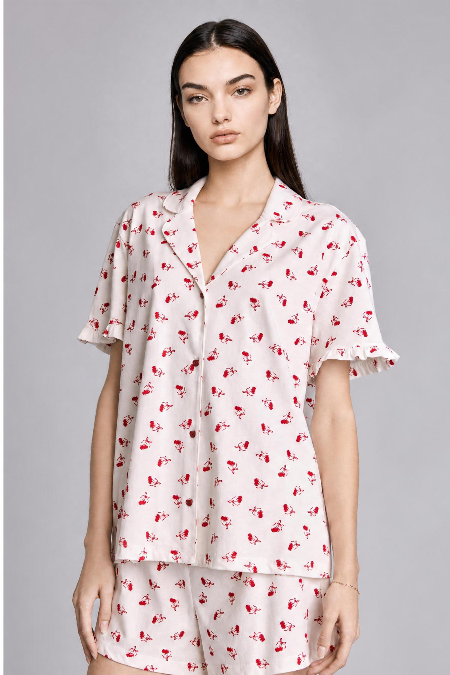 DeFacto Regular Fit Desenli Pijama Takımı görsel 5