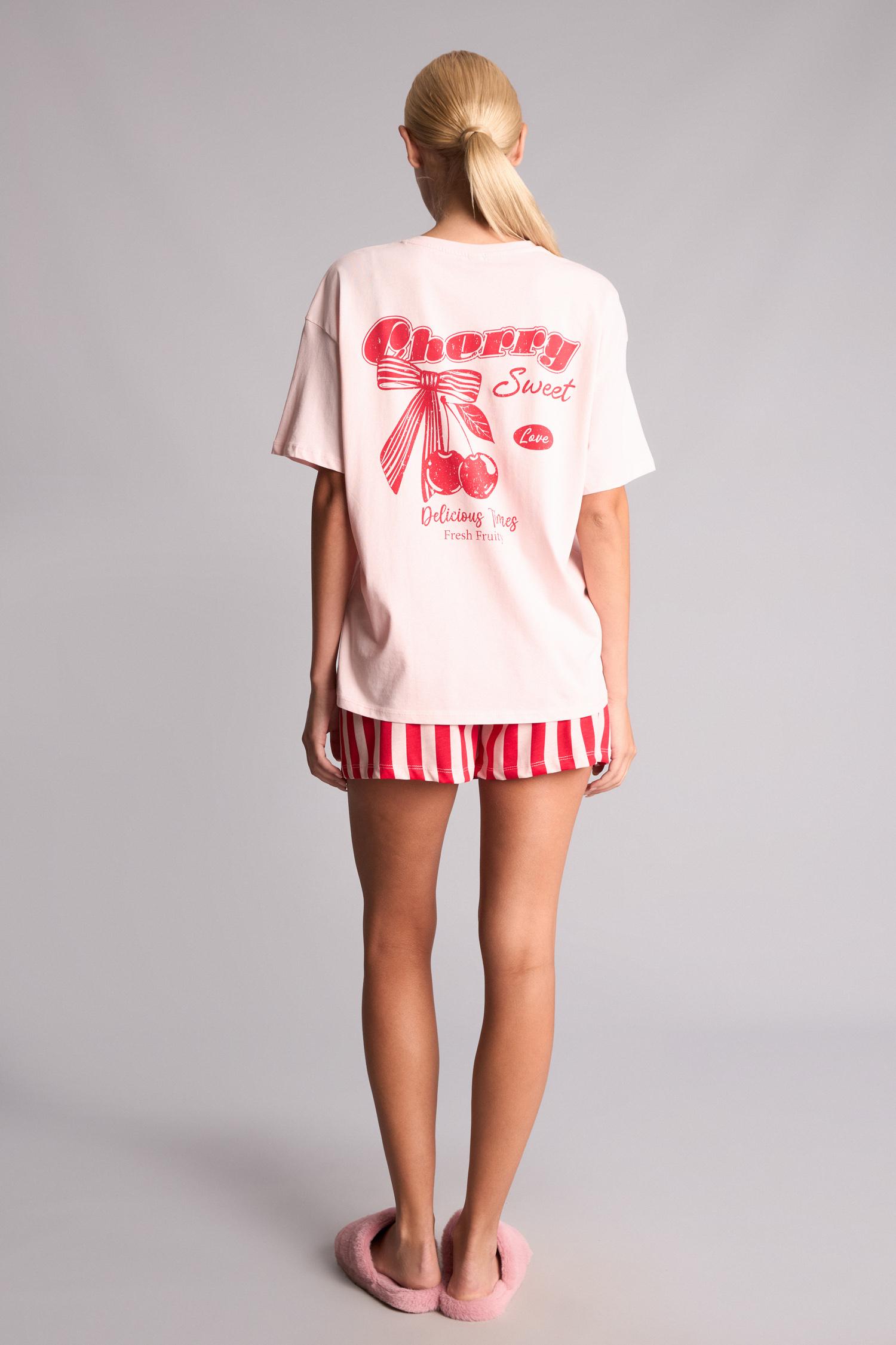 DeFacto Regular Fit Baskılı Pijama Takımı görsel 8