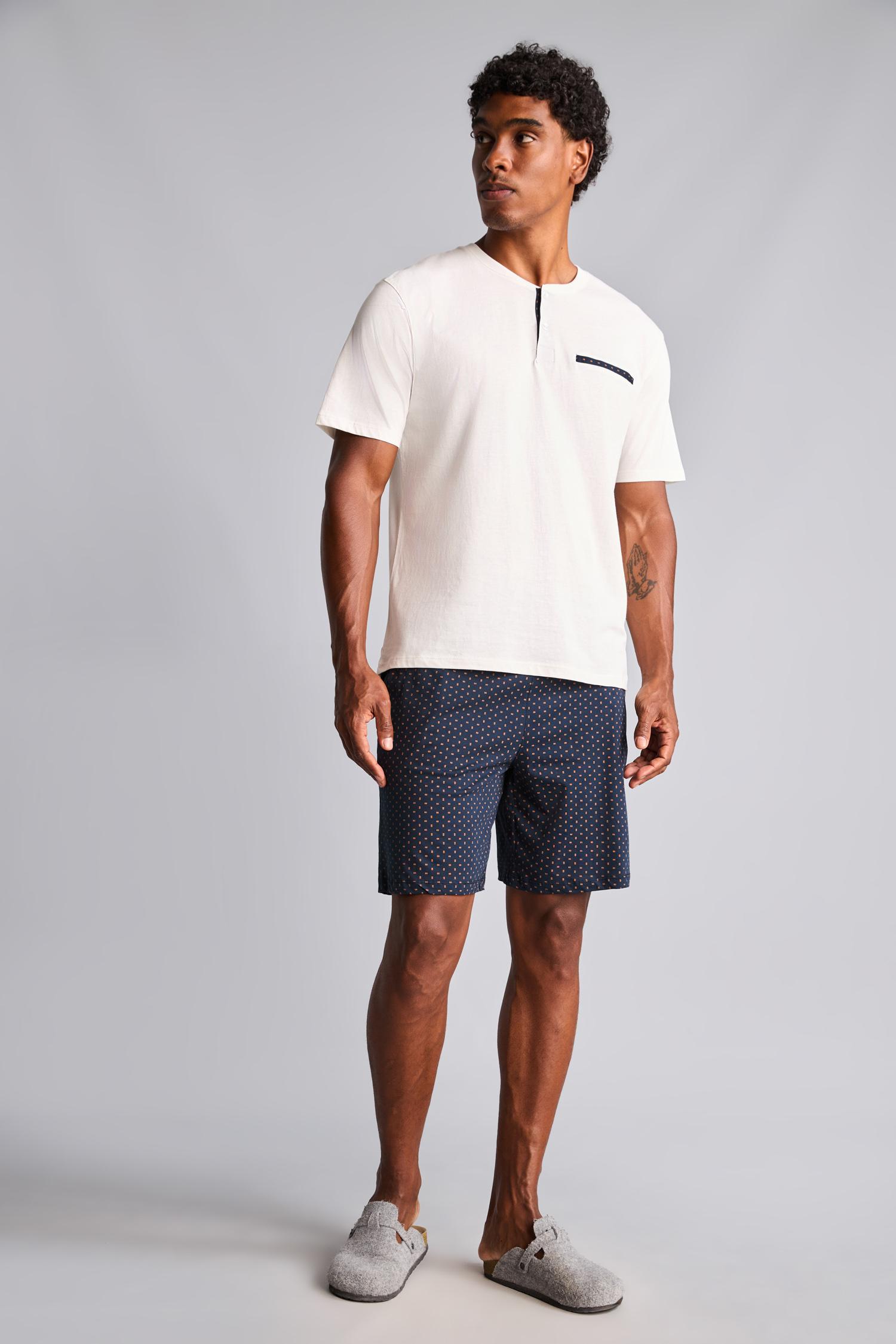DeFacto %100 Pamuk New Regular Fit Şort Tişört 2'li Pijama Takımı