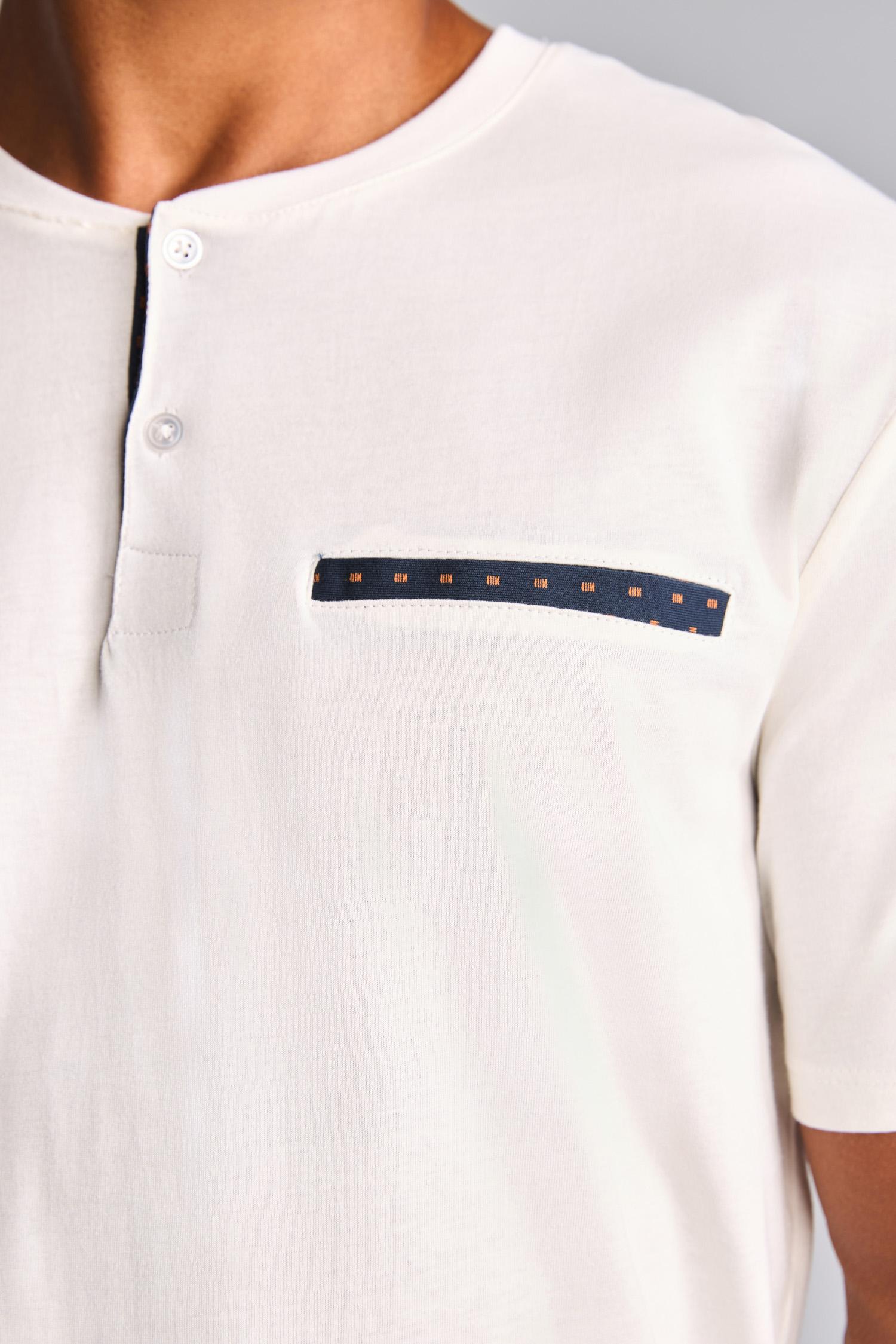 DeFacto %100 Pamuk New Regular Fit Şort Tişört 2'li Pijama Takımı görsel 4