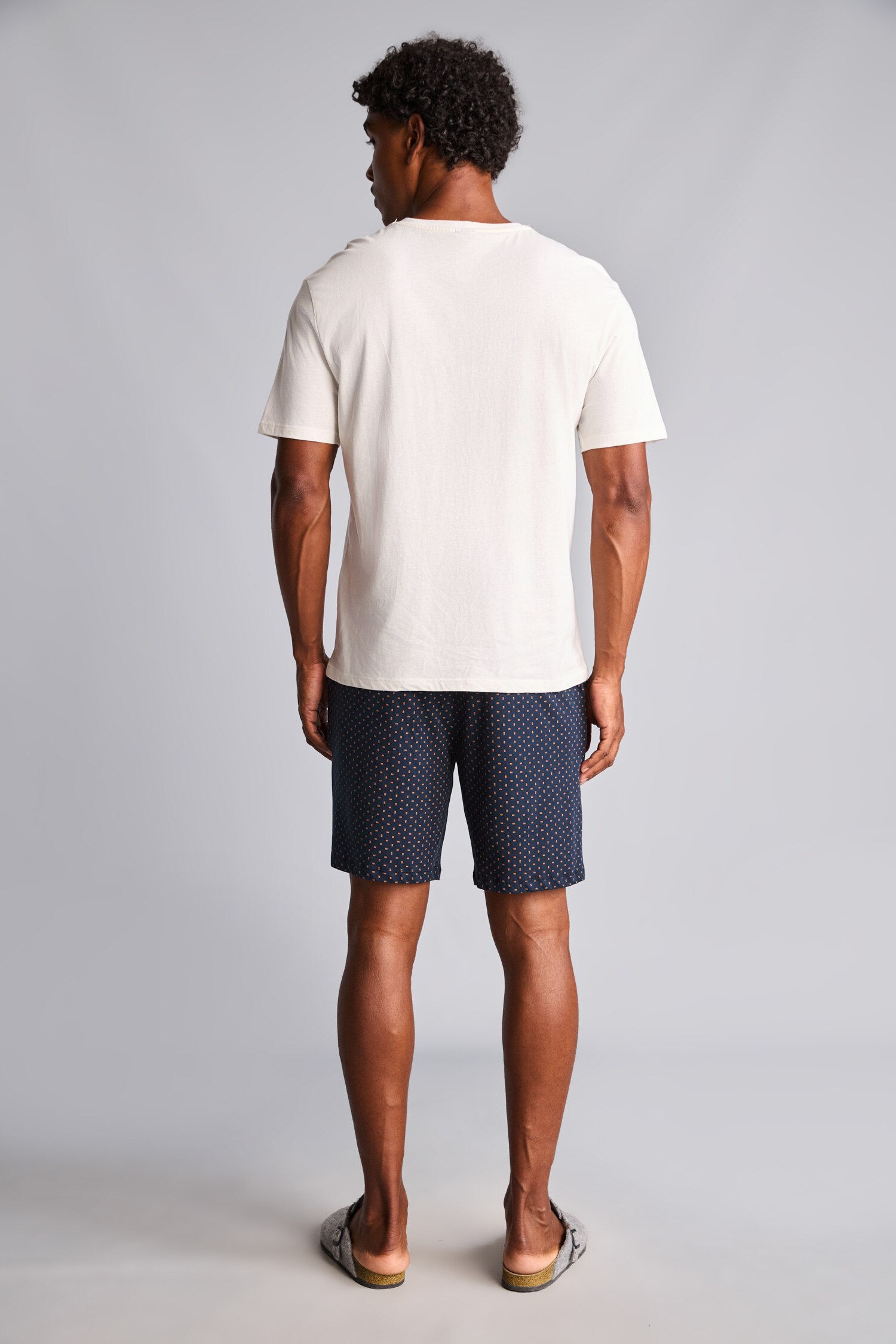 DeFacto %100 Pamuk New Regular Fit Şort Tişört 2'li Pijama Takımı görsel 7
