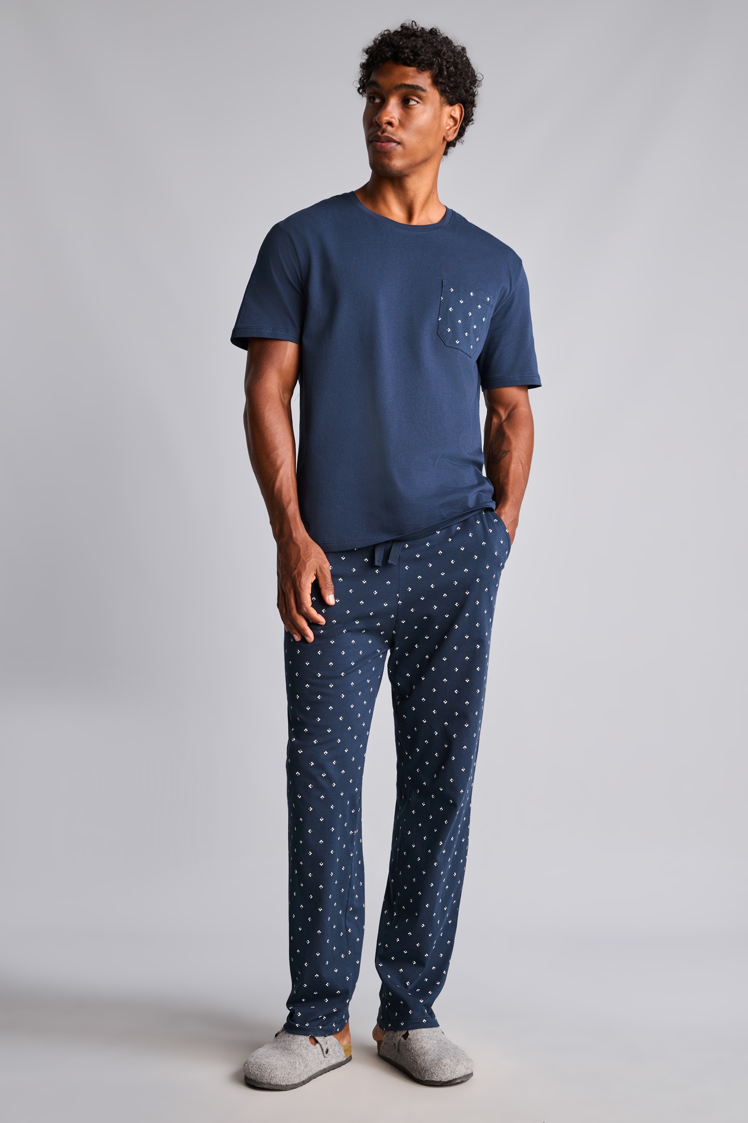 DeFacto %100 Pamuk New Regular Fit Şort Tişört 2'li Pijama Takımı görsel 2