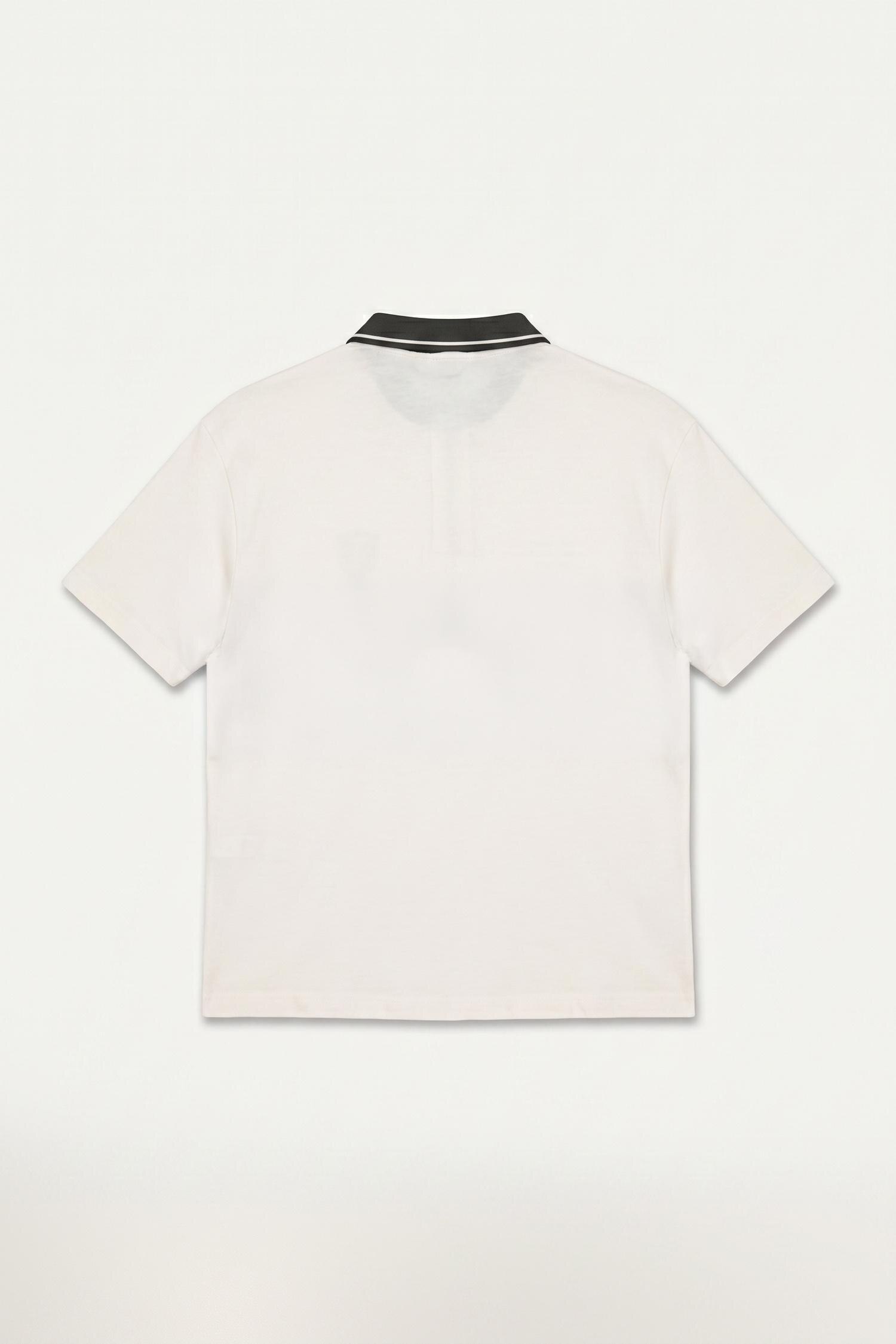 DeFacto Boxy Fit Baskılı Polo Tişört görsel 7