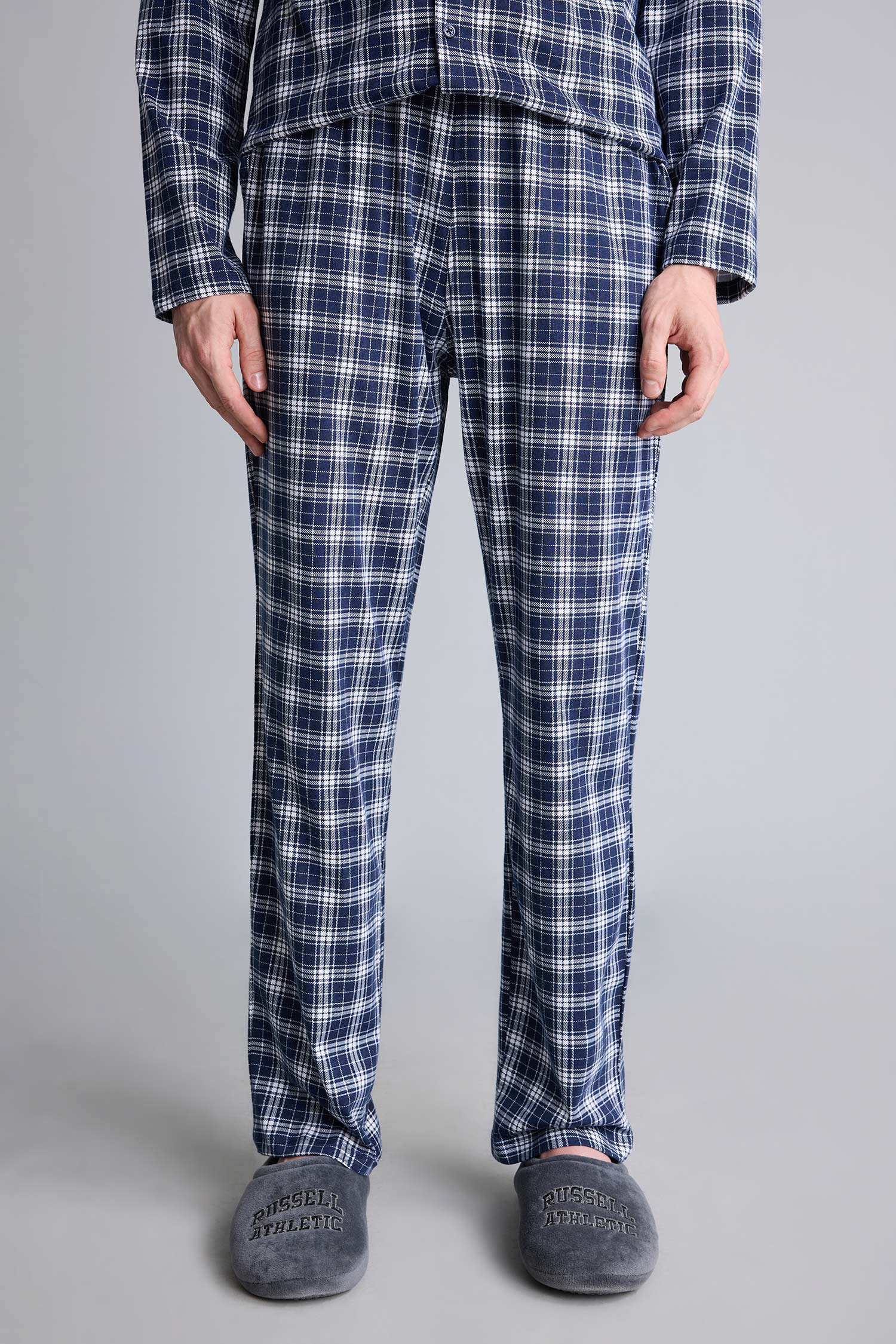 DeFacto %100 Pamuk Regular Fit Ekose 2'li Pijama Takım görsel 5
