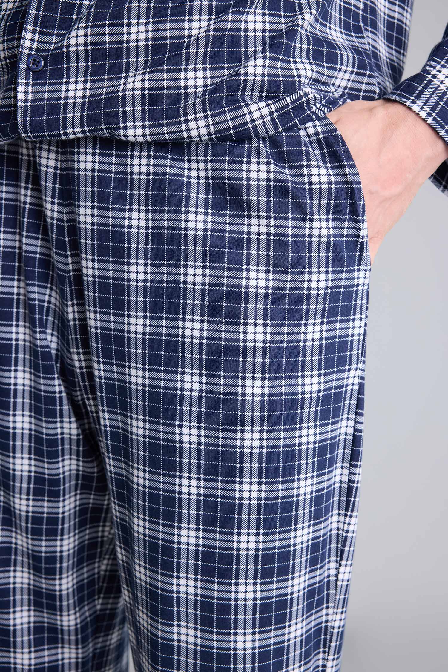DeFacto %100 Pamuk Regular Fit Ekose 2'li Pijama Takım görsel 6