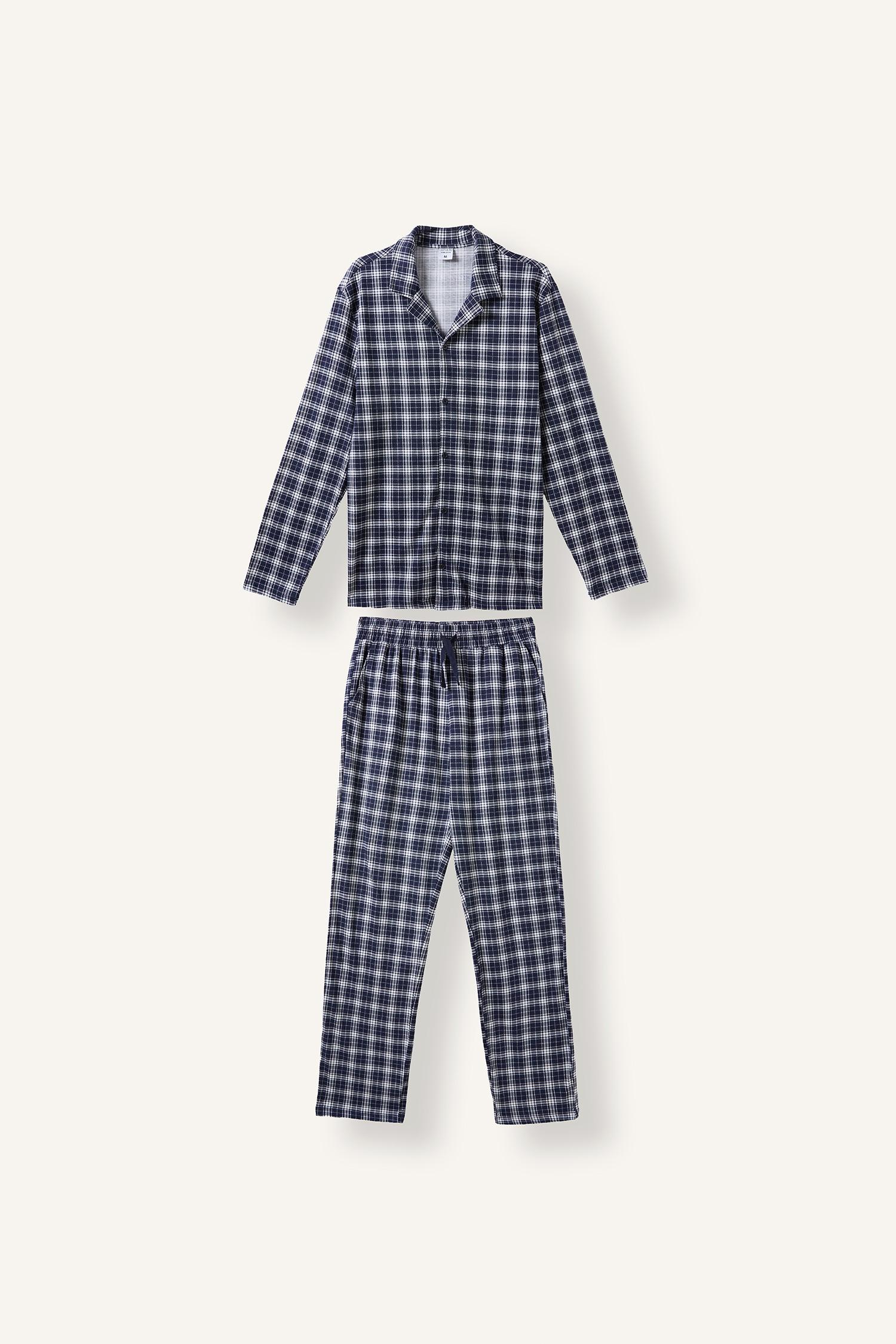 DeFacto %100 Pamuk Regular Fit Ekose 2'li Pijama Takım görsel 8