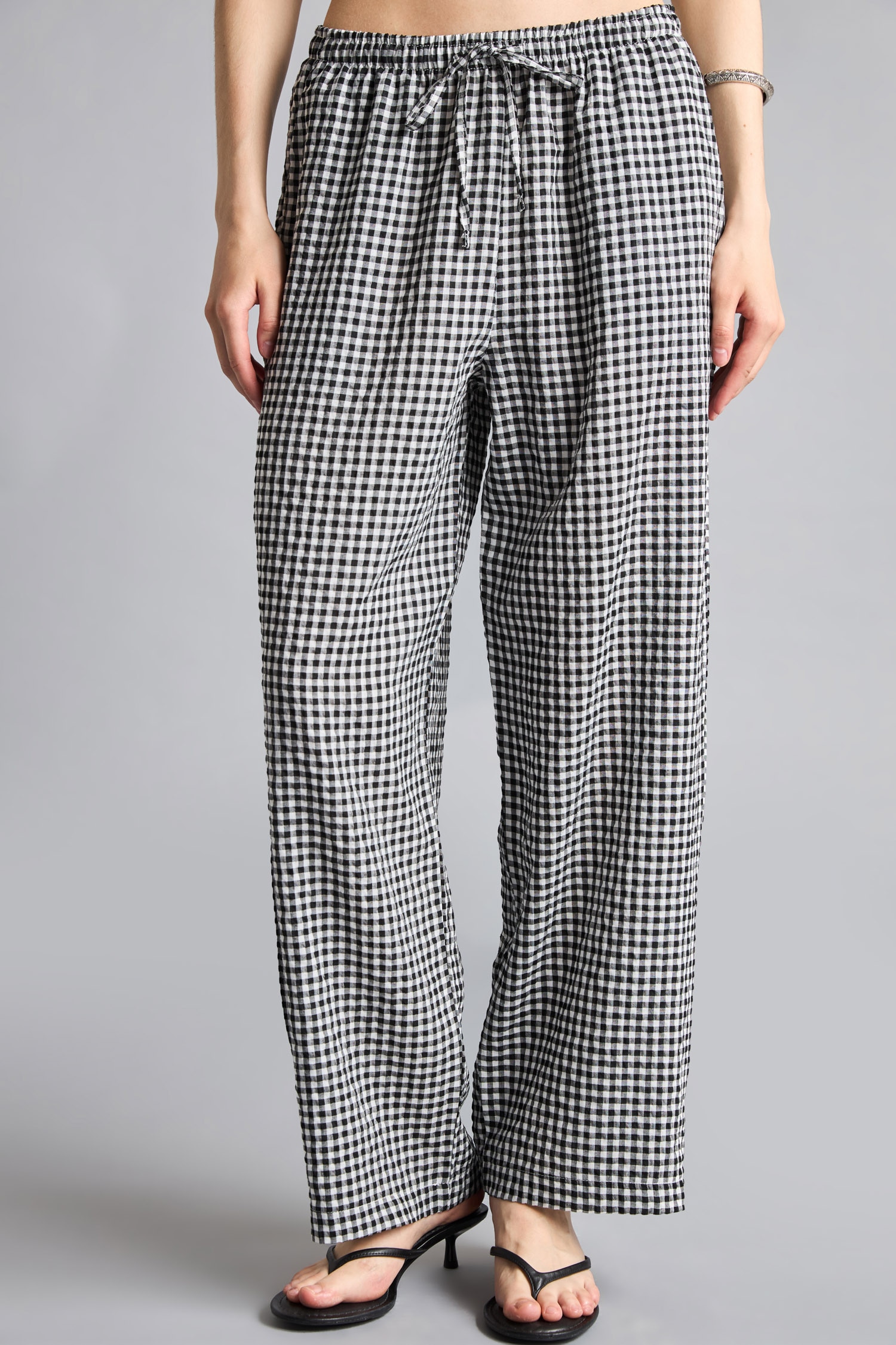 DeFacto Straight Fit Beli Lastikli Modal Pantolon görsel 3