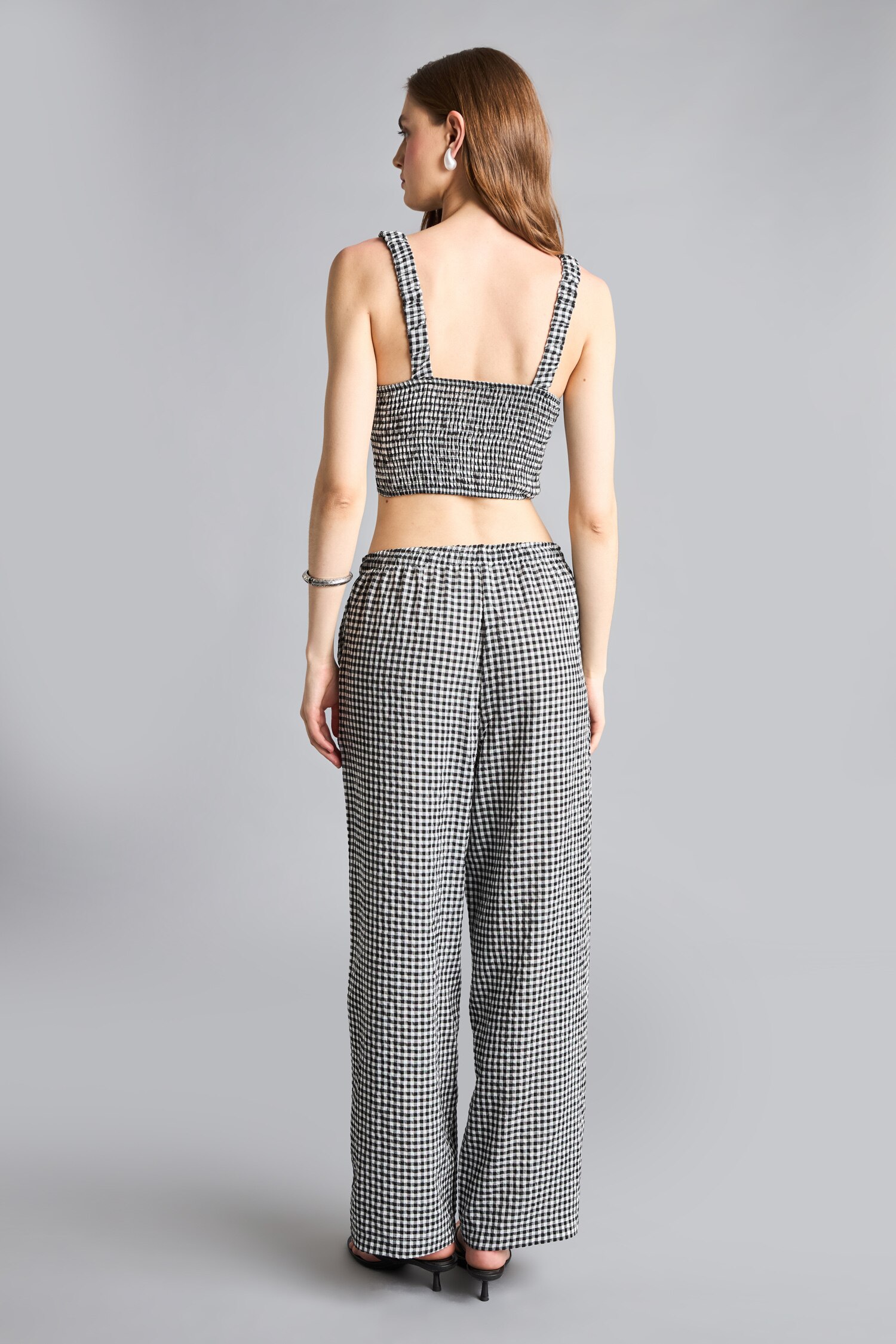 DeFacto Straight Fit Beli Lastikli Modal Pantolon görsel 5