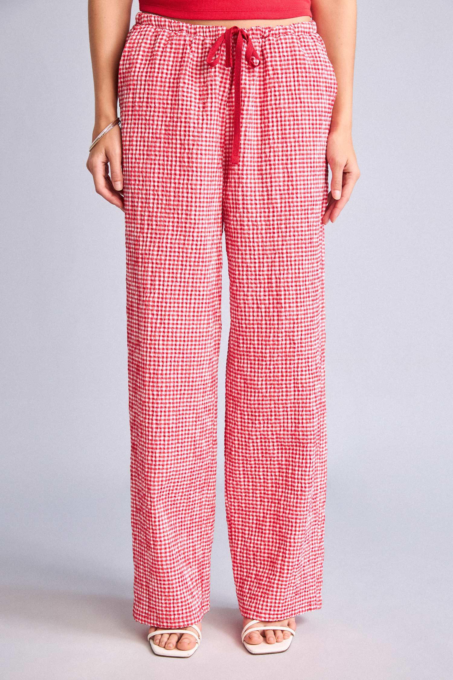 DeFacto Wıde Leg Beli Lastikli Krinkıl Pantolon görsel 3