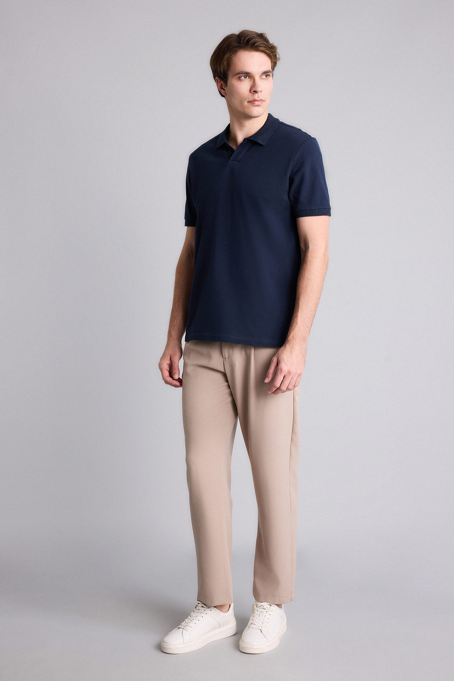 DeFacto %100 Pamuk Regular Fit Polo Tişört görsel 2