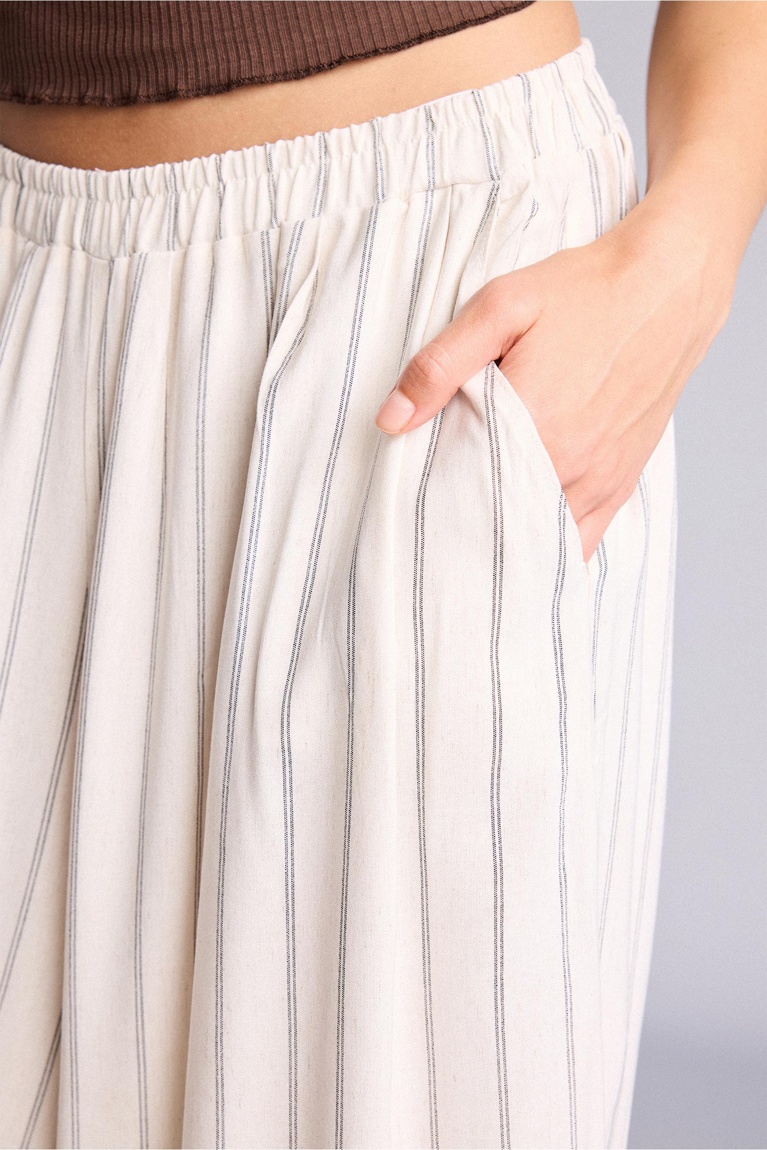 DeFacto Balloon Fit Keten Karışımlı Pantolon görsel 4