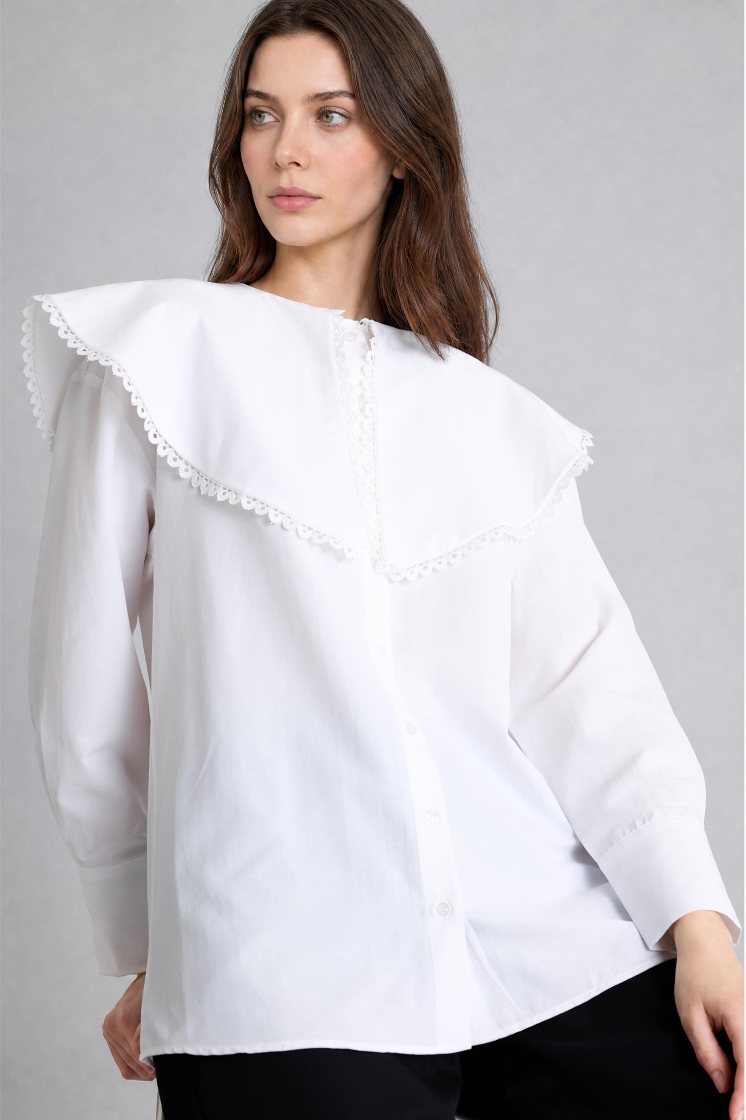 DeFacto Regular Fit Uzun Kollu Poplin Tunik