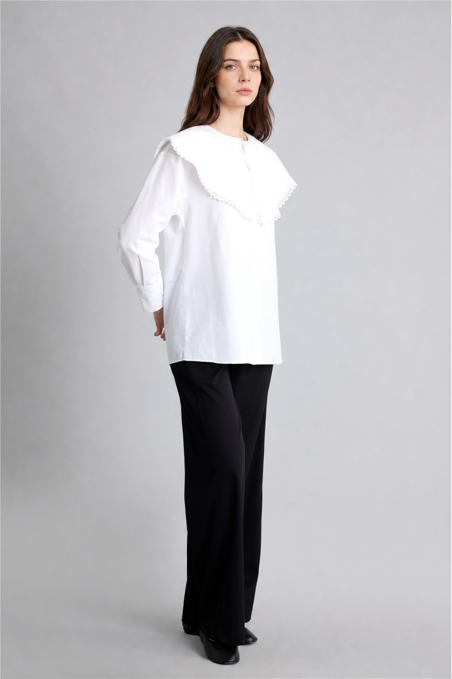 DeFacto Regular Fit Uzun Kollu Poplin Tunik görsel 2