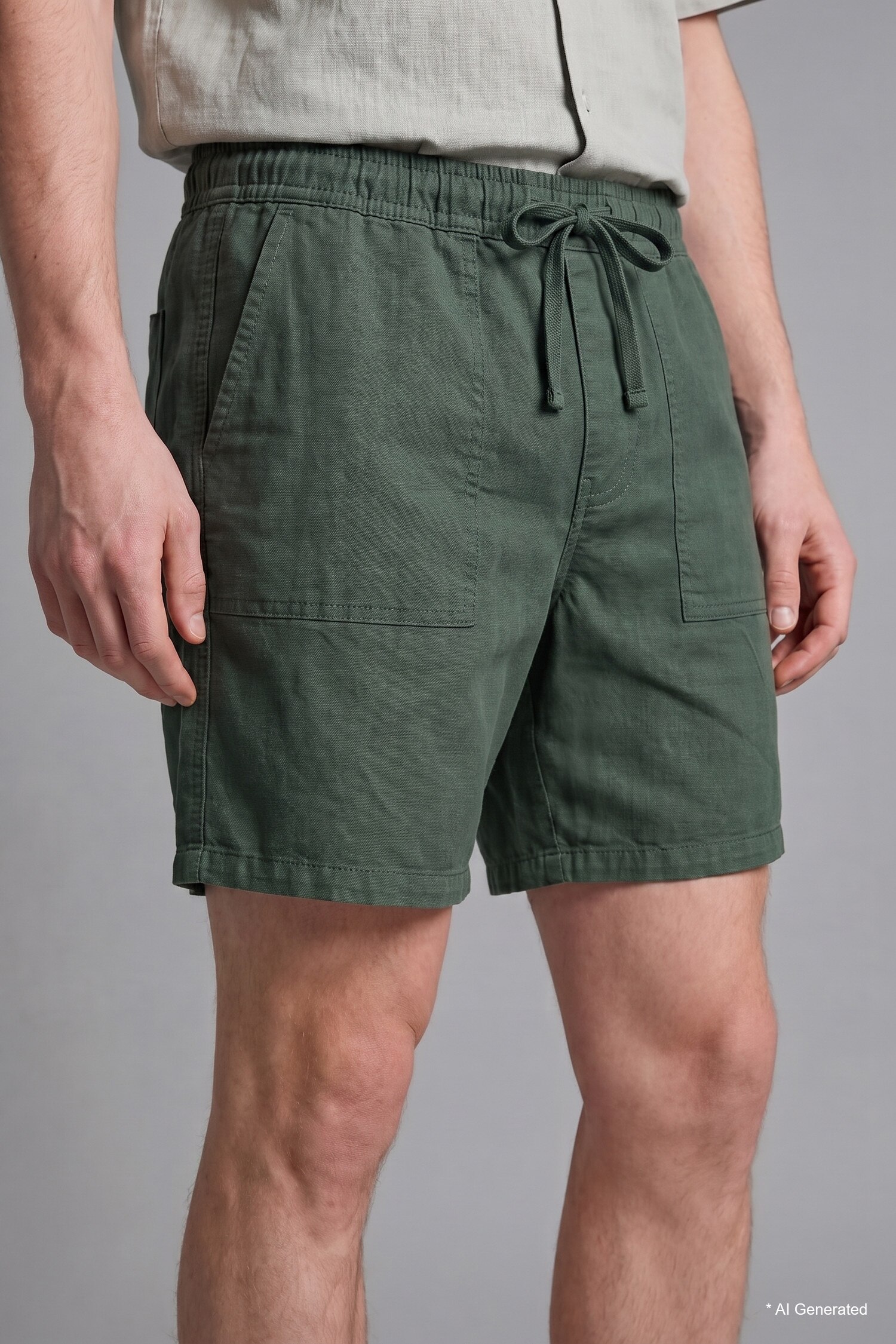DeFacto Ultra Yumuşak Relaxed Fit Bermuda Şort görsel 6