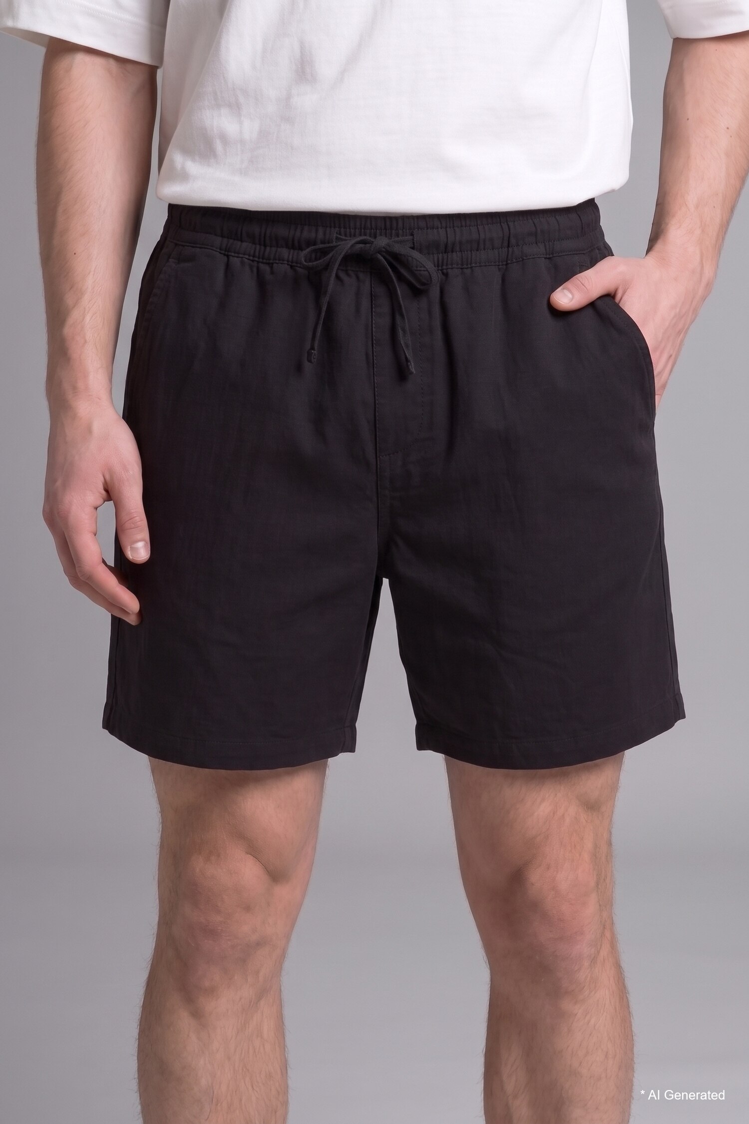 DeFacto %100 Pamuk Baggy Fit Bermuda Şort görsel 5