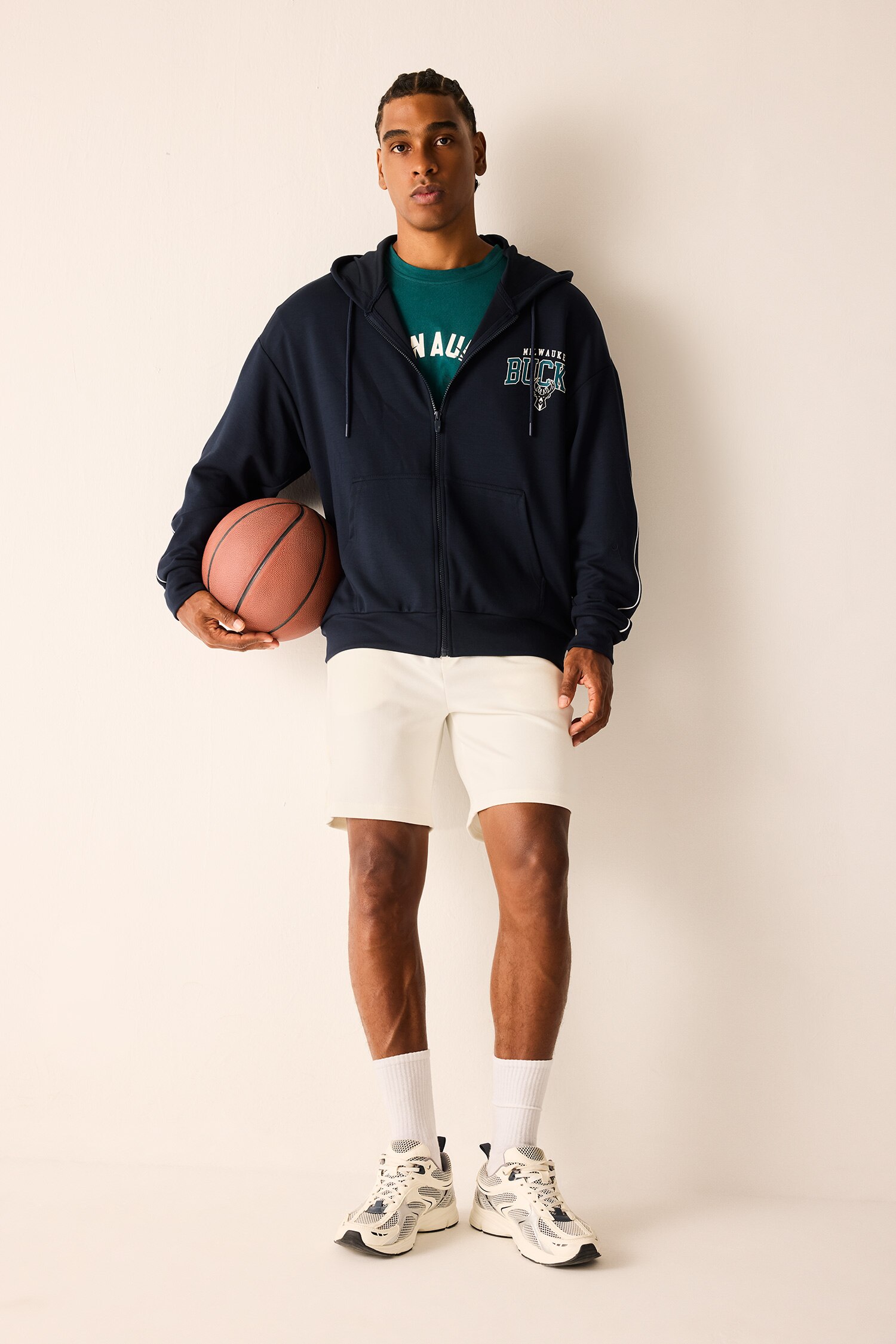 DeFacto NBA Oversıze Kapüşonlu Sweatshirt Hırka görsel 3