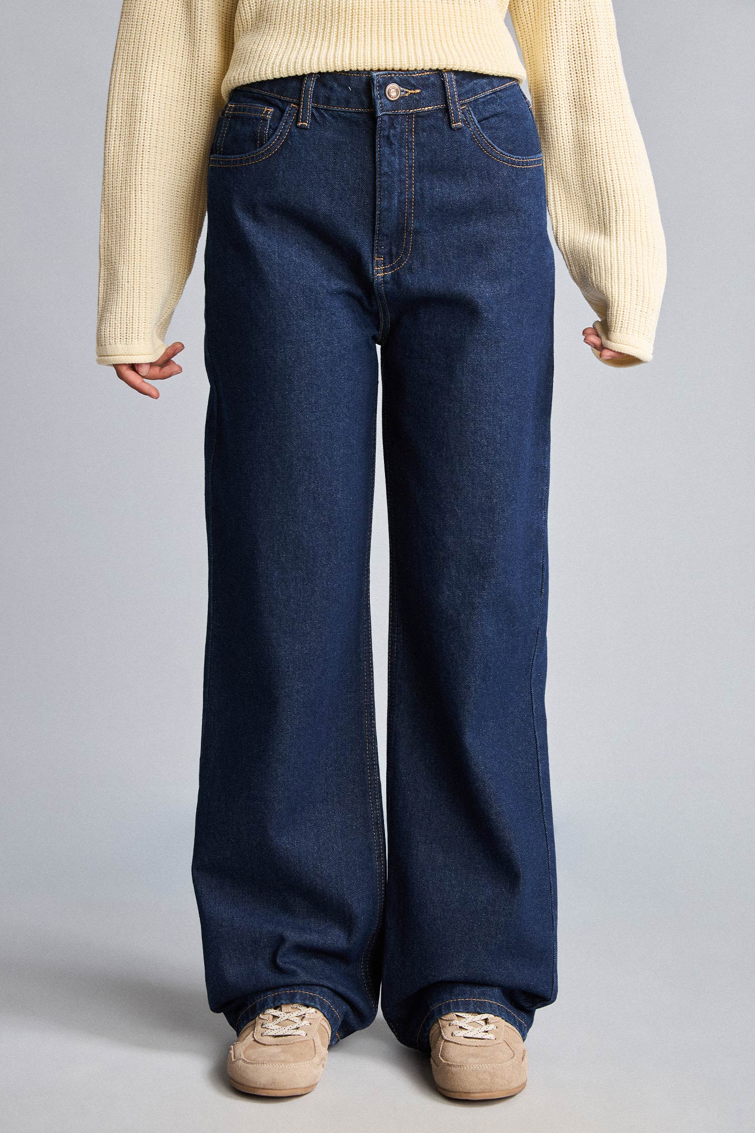 DeFacto Wide Leg Jean Pantolon görsel 3
