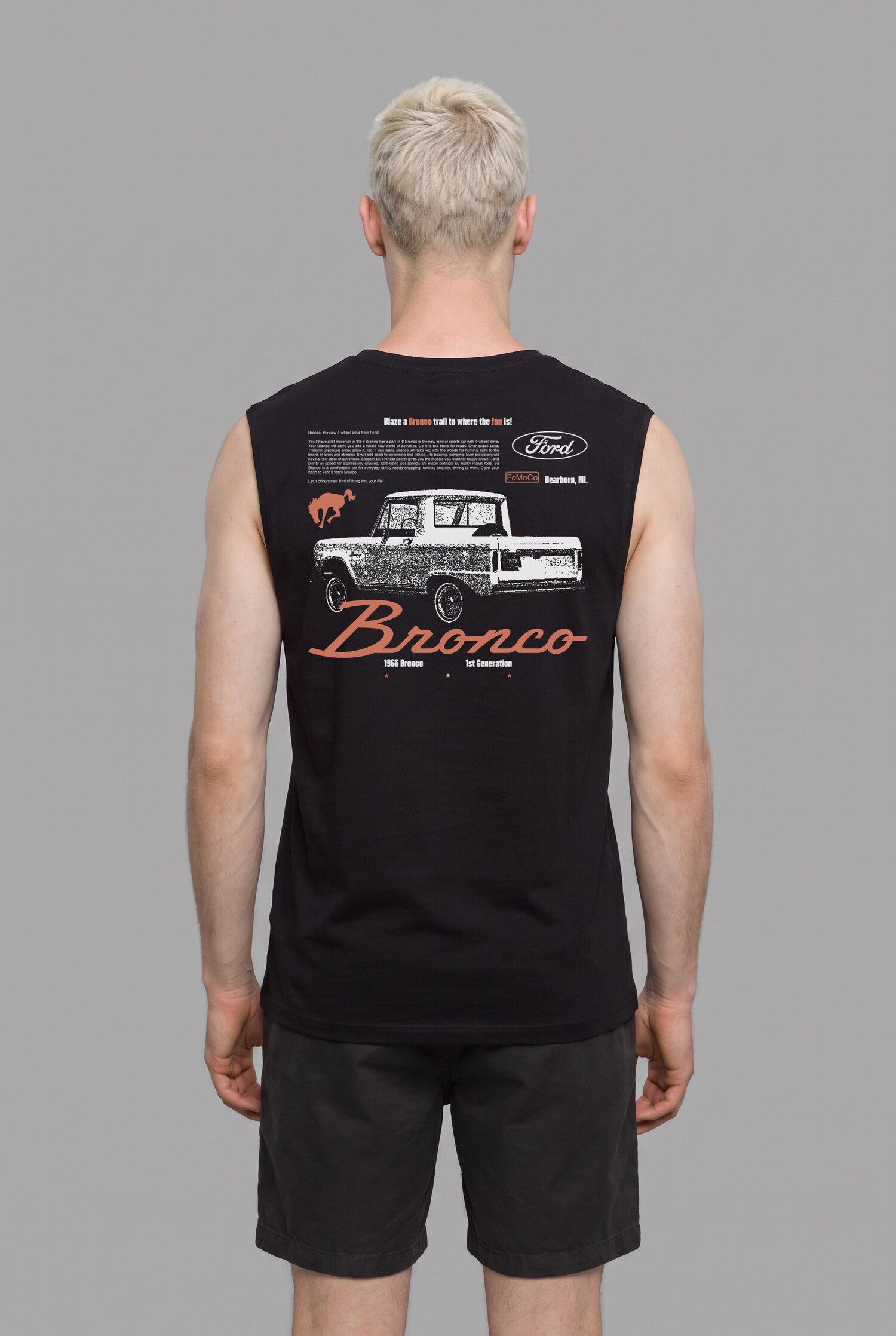 DeFacto %100 Pamuk Ford Motor Company Lisanslı Oversize Baskılı Atlet