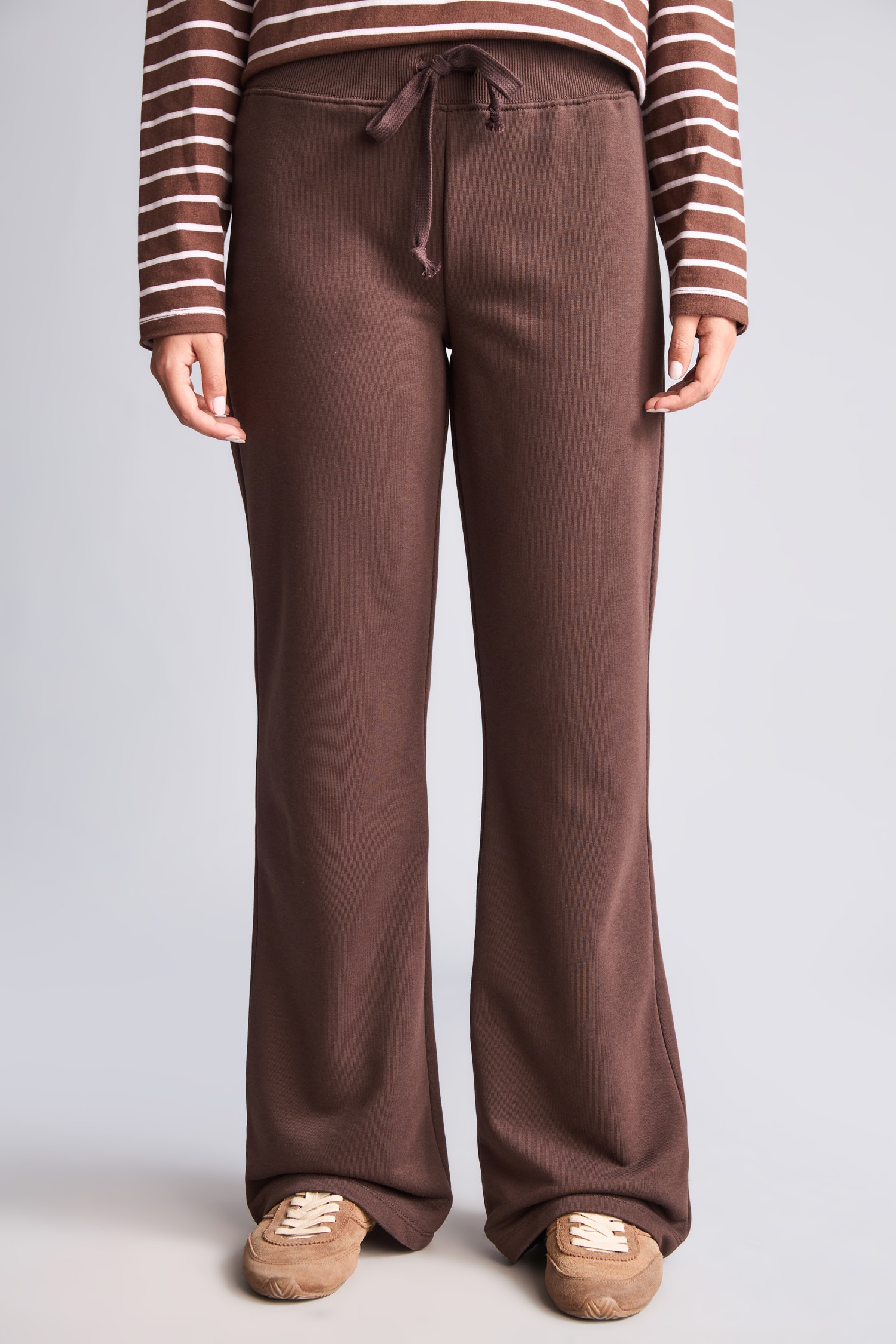 DeFacto Flare Fit Pamuklu Elastik Bel Pantolon görsel 3