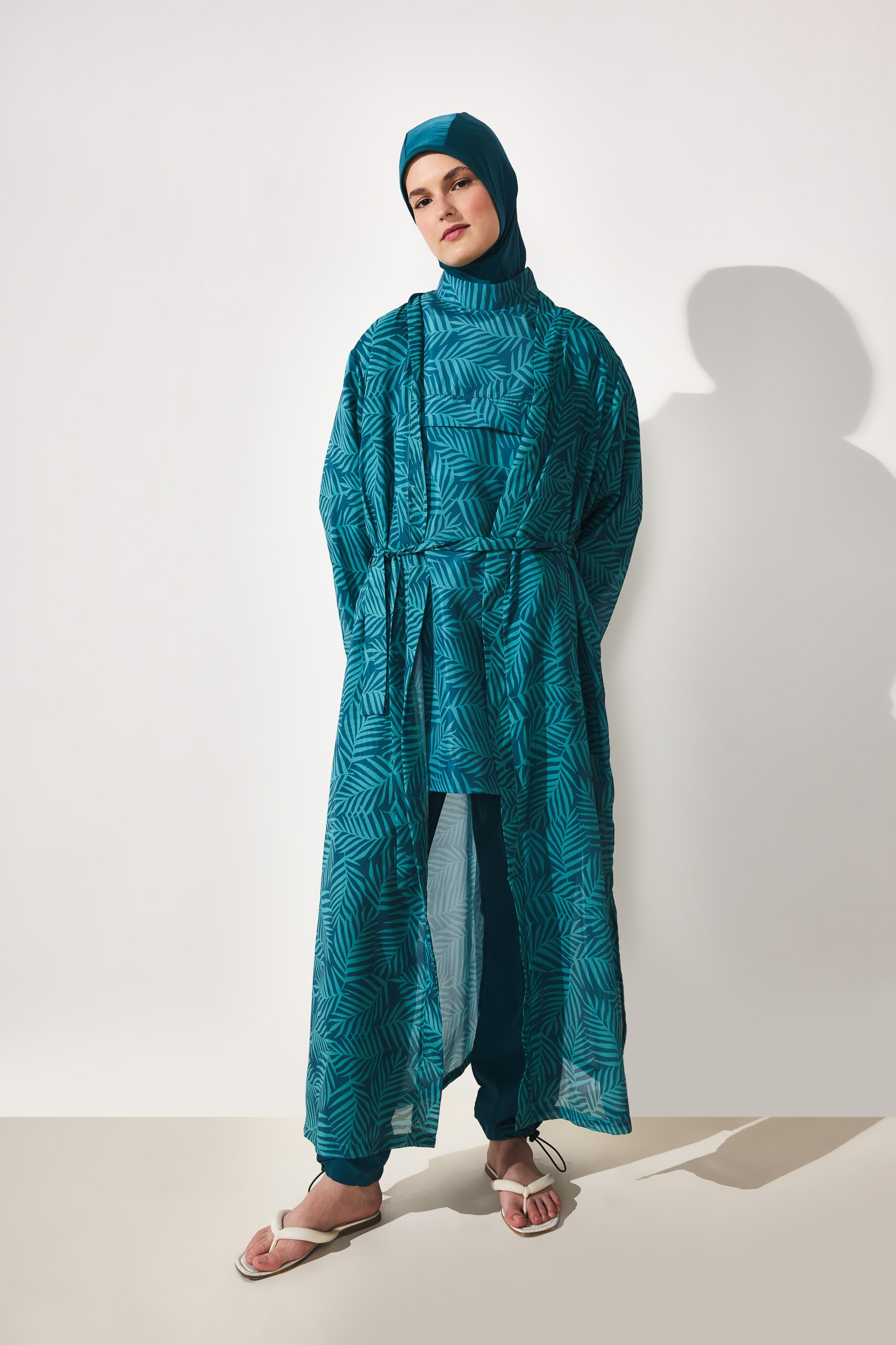 DeFacto Regular Fit Desenli Burkini Pareo