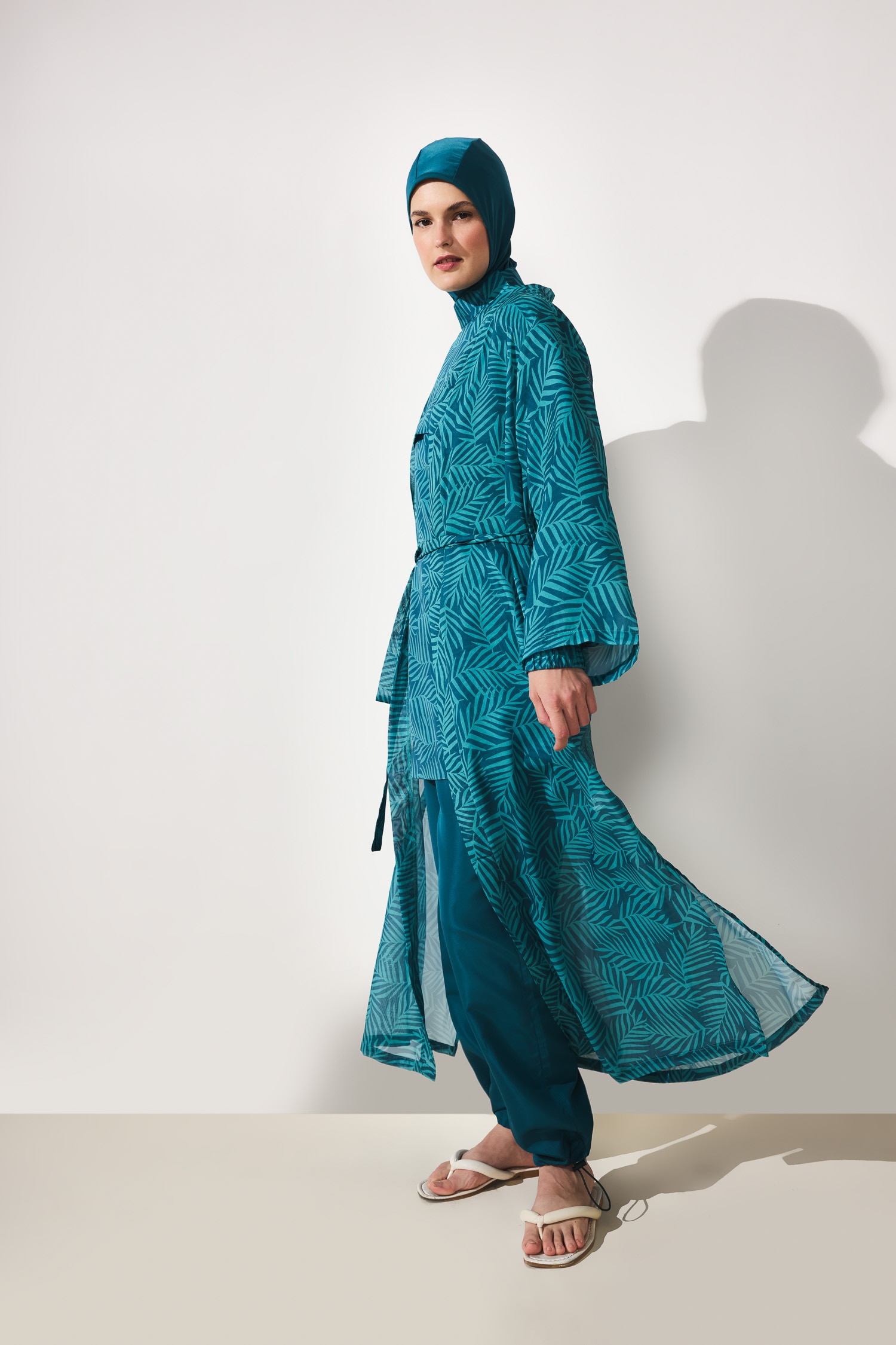 DeFacto Regular Fit Desenli Burkini Pareo görsel 2