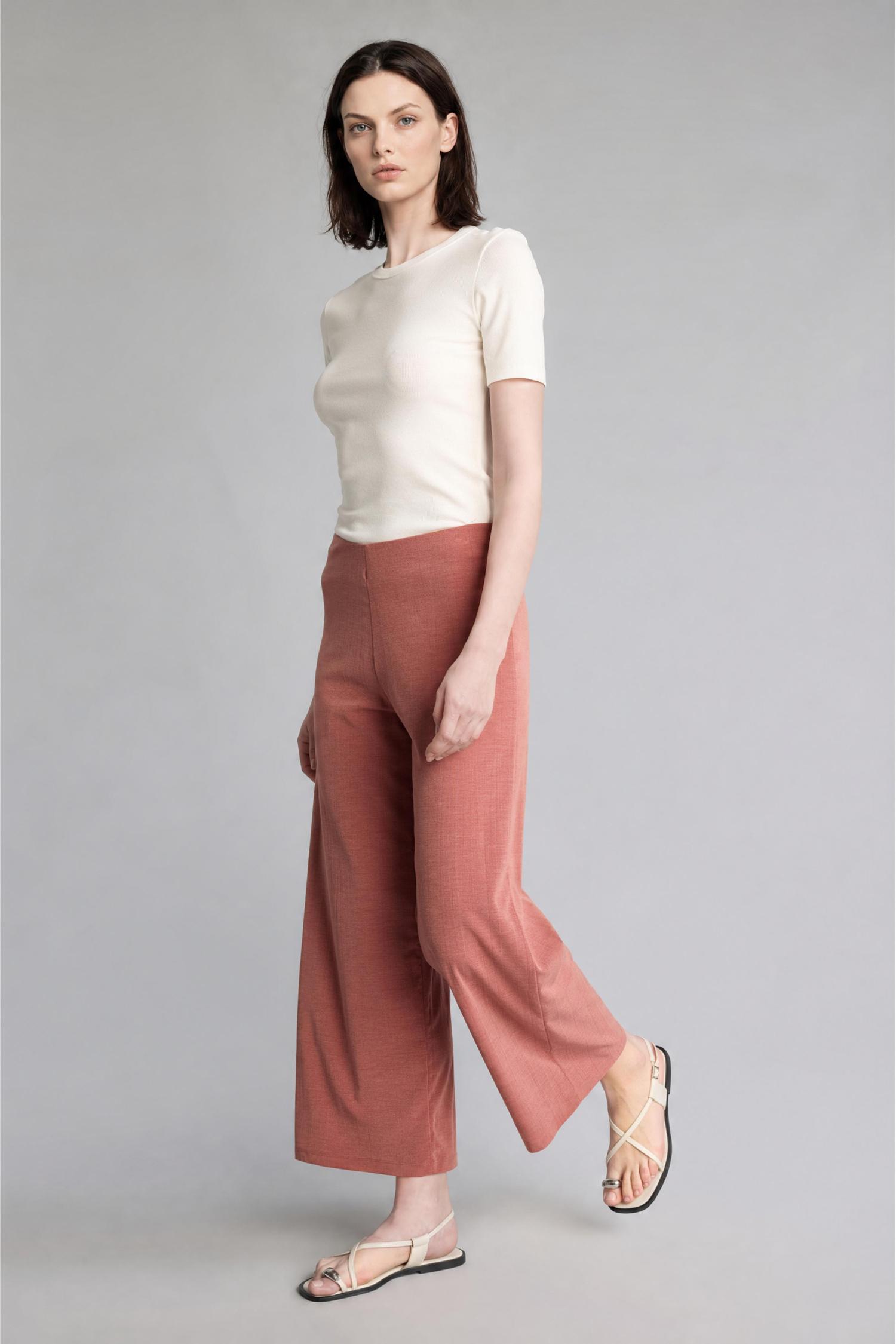 DeFacto Wide Leg Krep Pantolon görsel 4