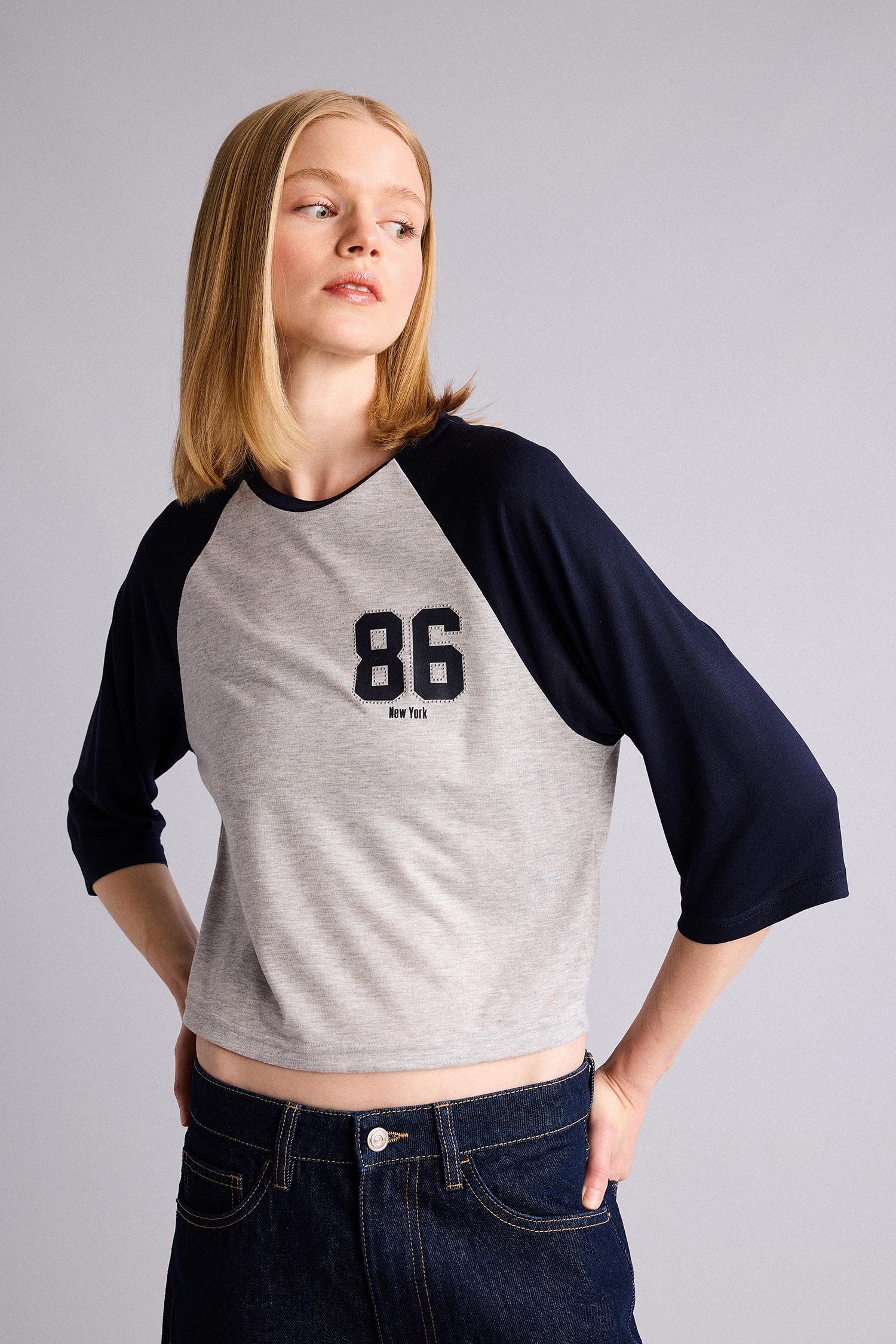 DeFacto Slim Fit Kısa kollu Baskılı Tişört görsel 3