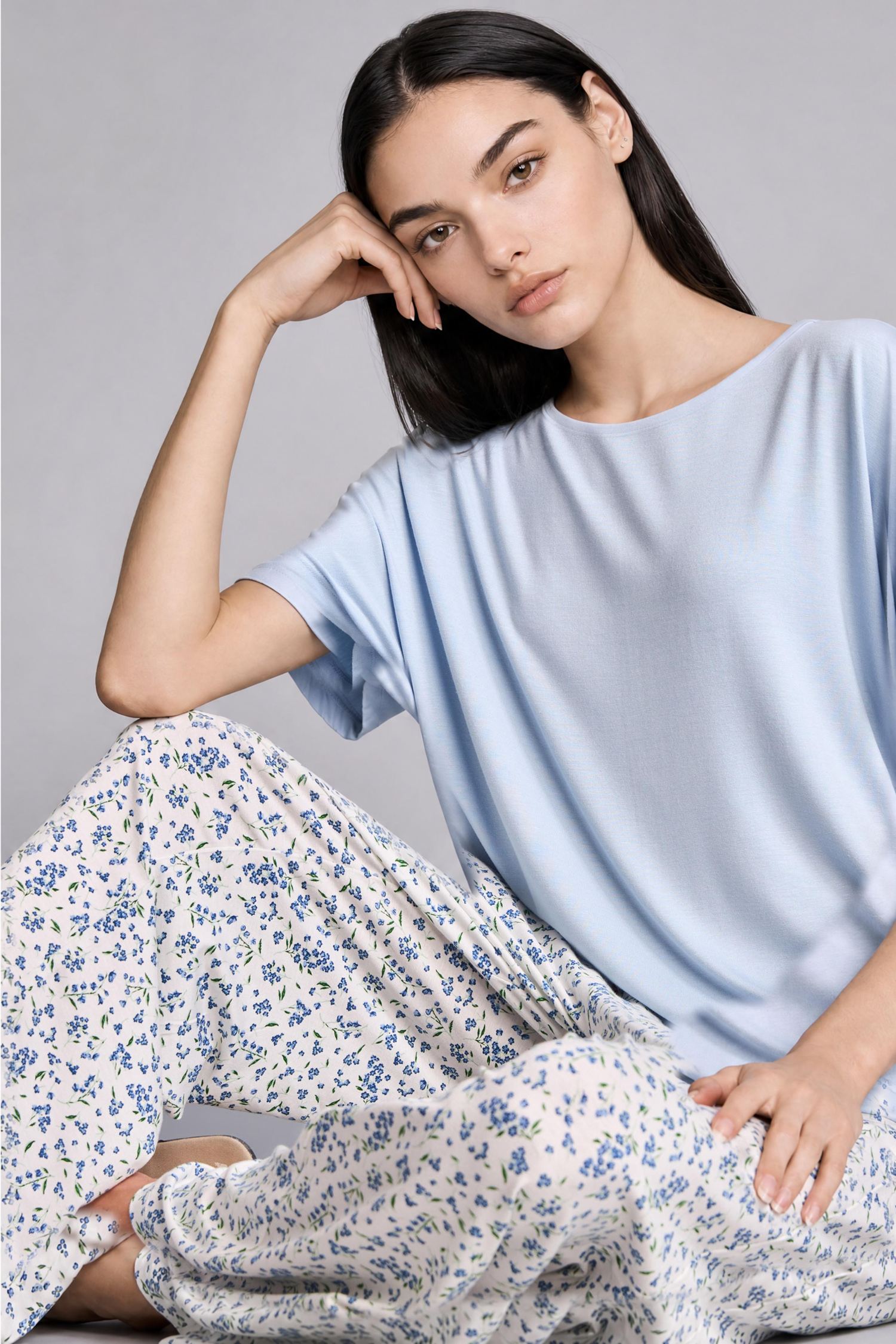 DeFacto Regular Fıt Kısa Kollu Pijama Takımı