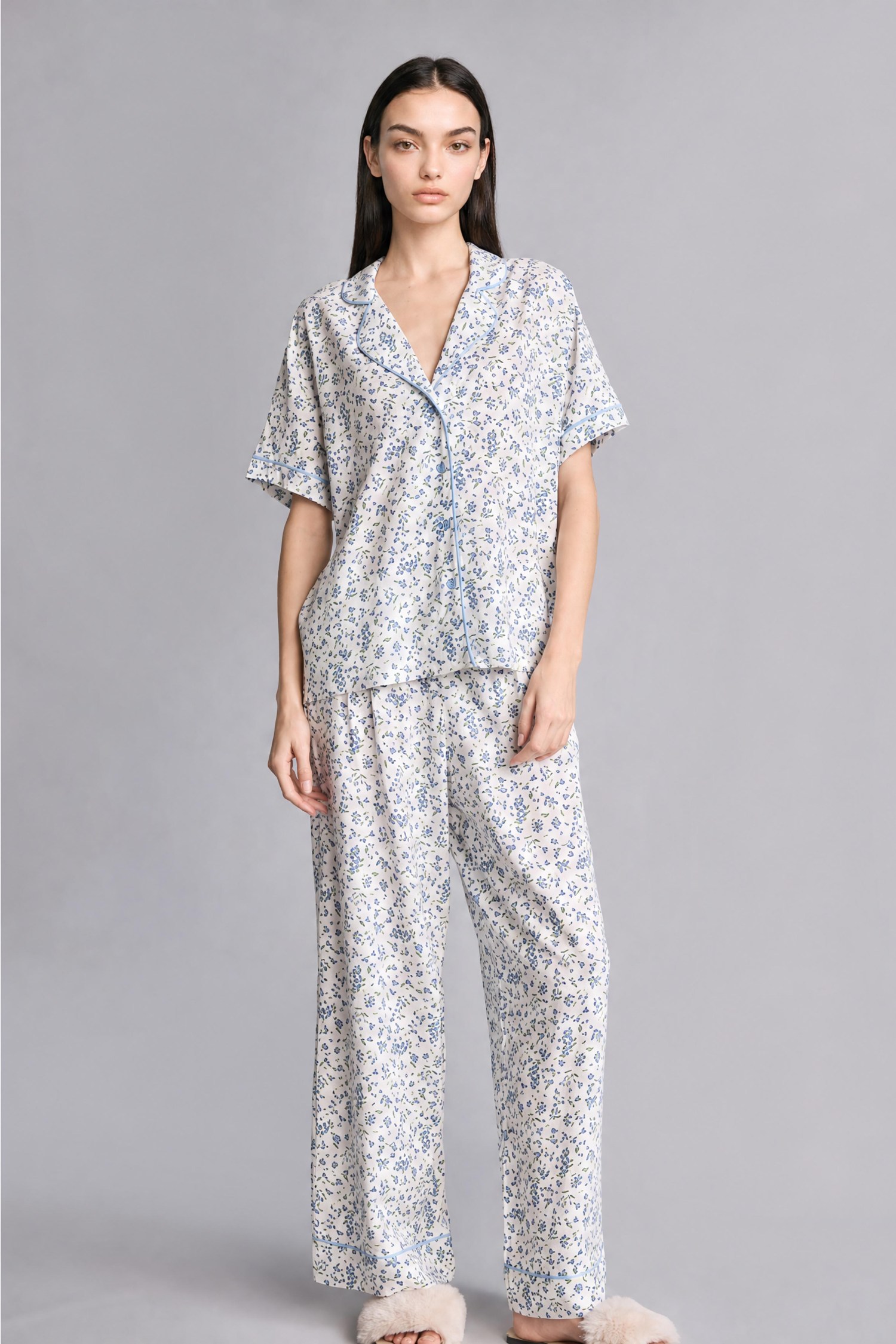 DeFacto Regular Fıt Kısa Kollu Pijama Takımı