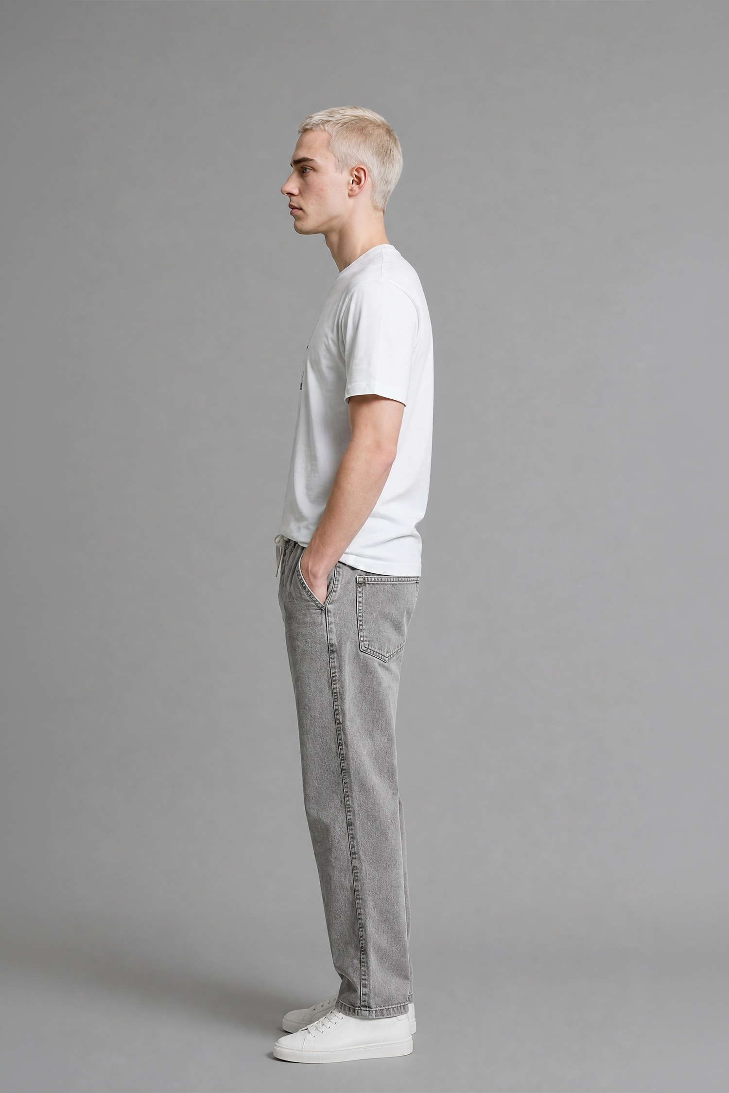 DeFacto Beli Lastikli Wide Leg Pantolon görsel 2