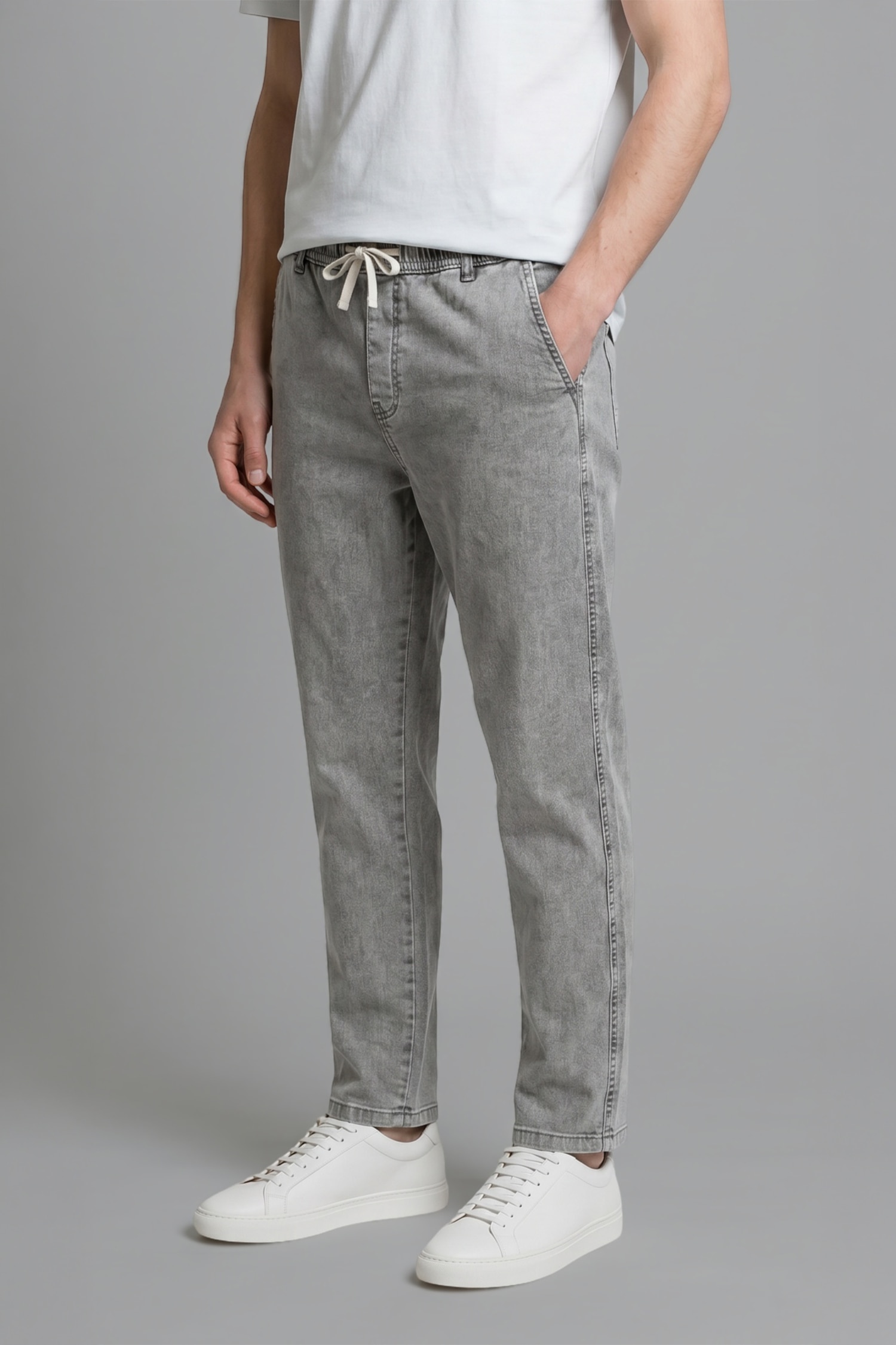 DeFacto Beli Lastikli Wide Leg Pantolon görsel 4