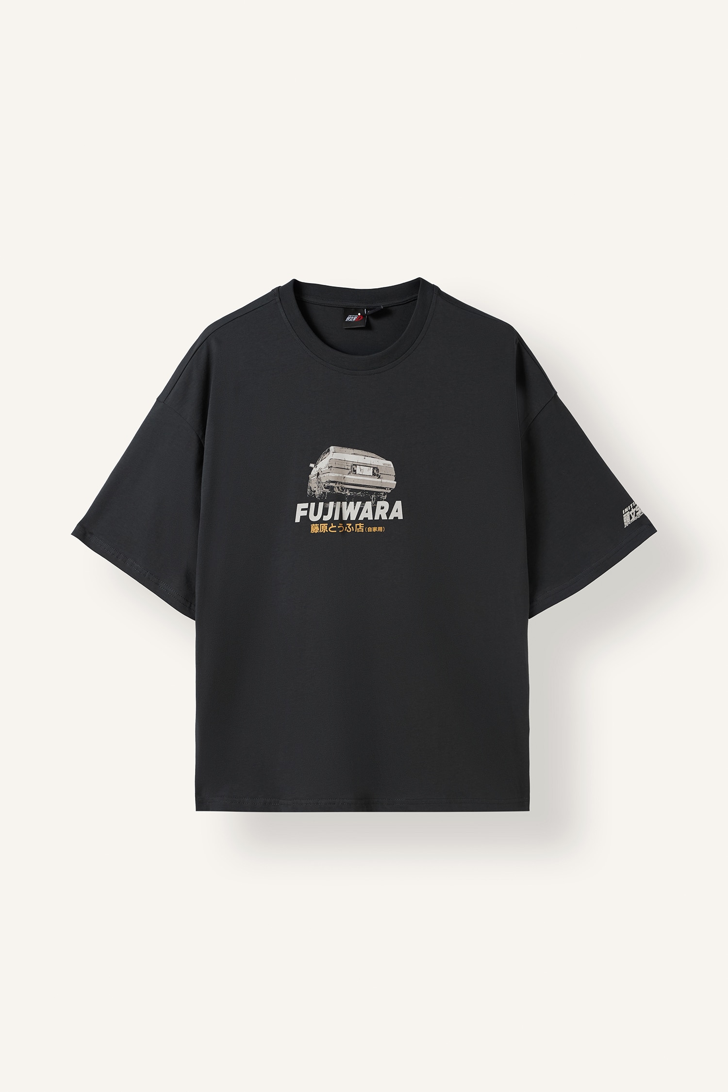 DeFacto Initial D Boxy Fit Baskılı Kısa Kollu Tişört